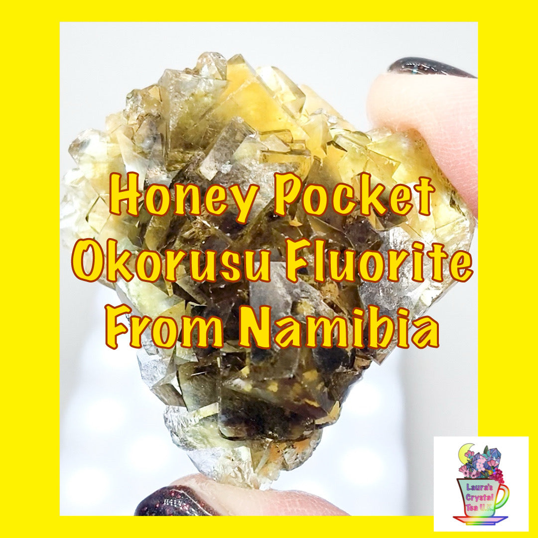 #8 Honey 🍯 Pocket Yellow Fluorite From Okorusu, Namibia 🇳🇦