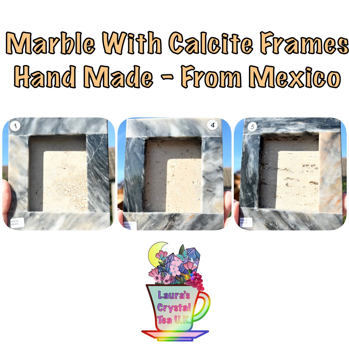 Calcite/ Marble Frames From Mexico 🇲🇽 Small Sized - Pick Your Frame