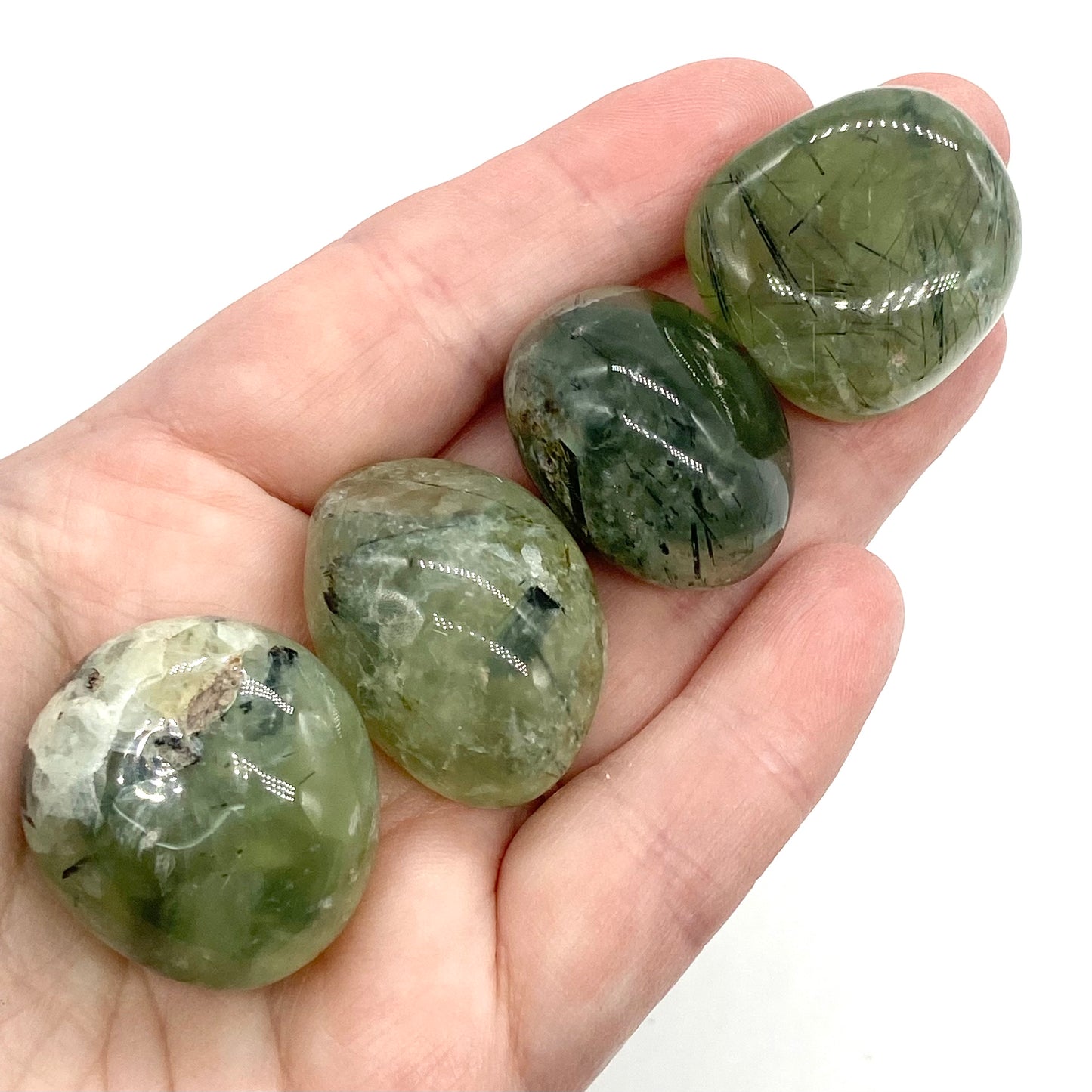 Prehnite With Epidot Rutile Inclusions High Quality Tumbles From China 🇨🇳 Pick Your Size