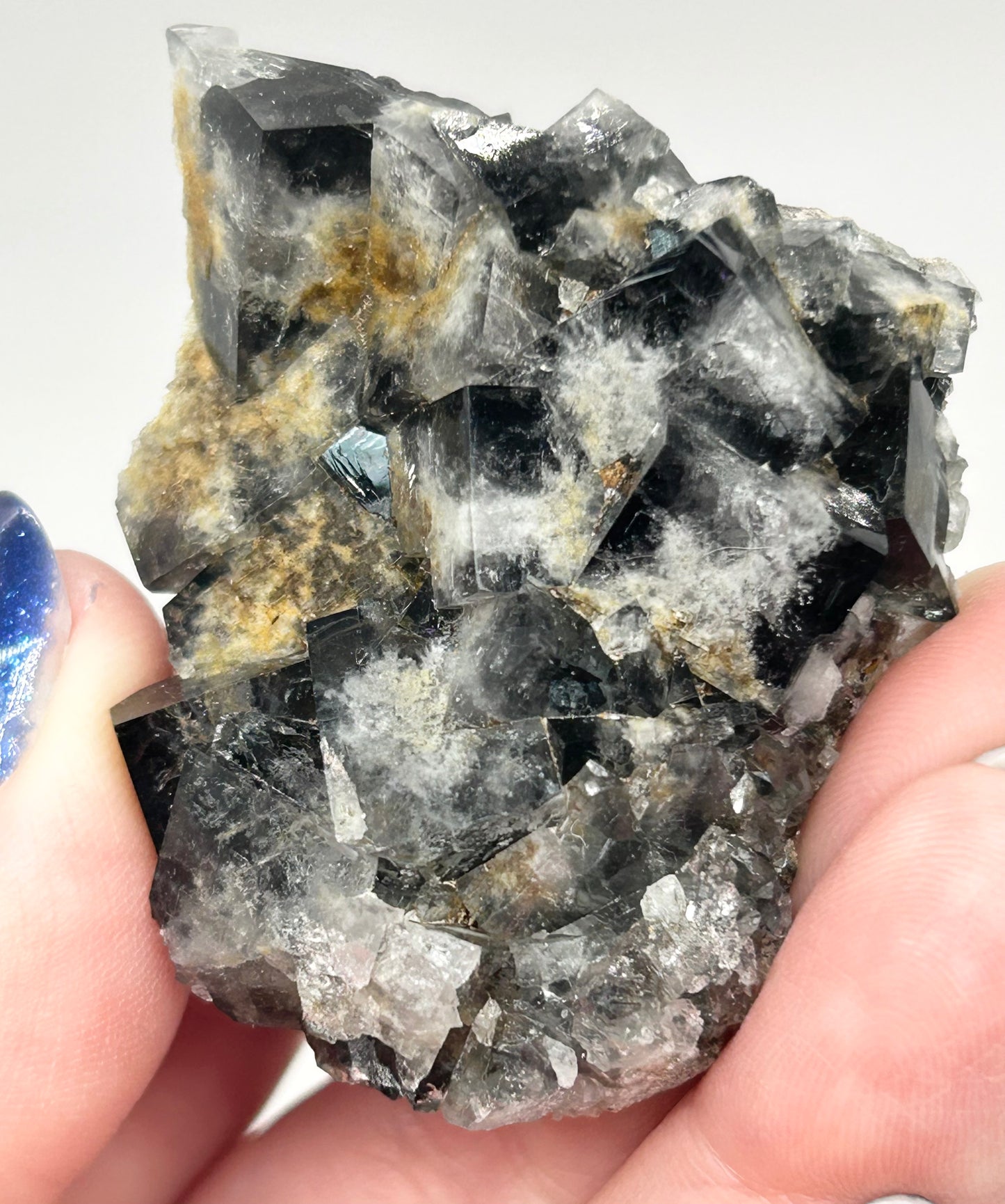 #1 Yum Yum Navy/ Black Fluorite From YumYum Pocket, Sutcliffe Vein, Diana Maria Mine, Weardale, County Durham, U.K.