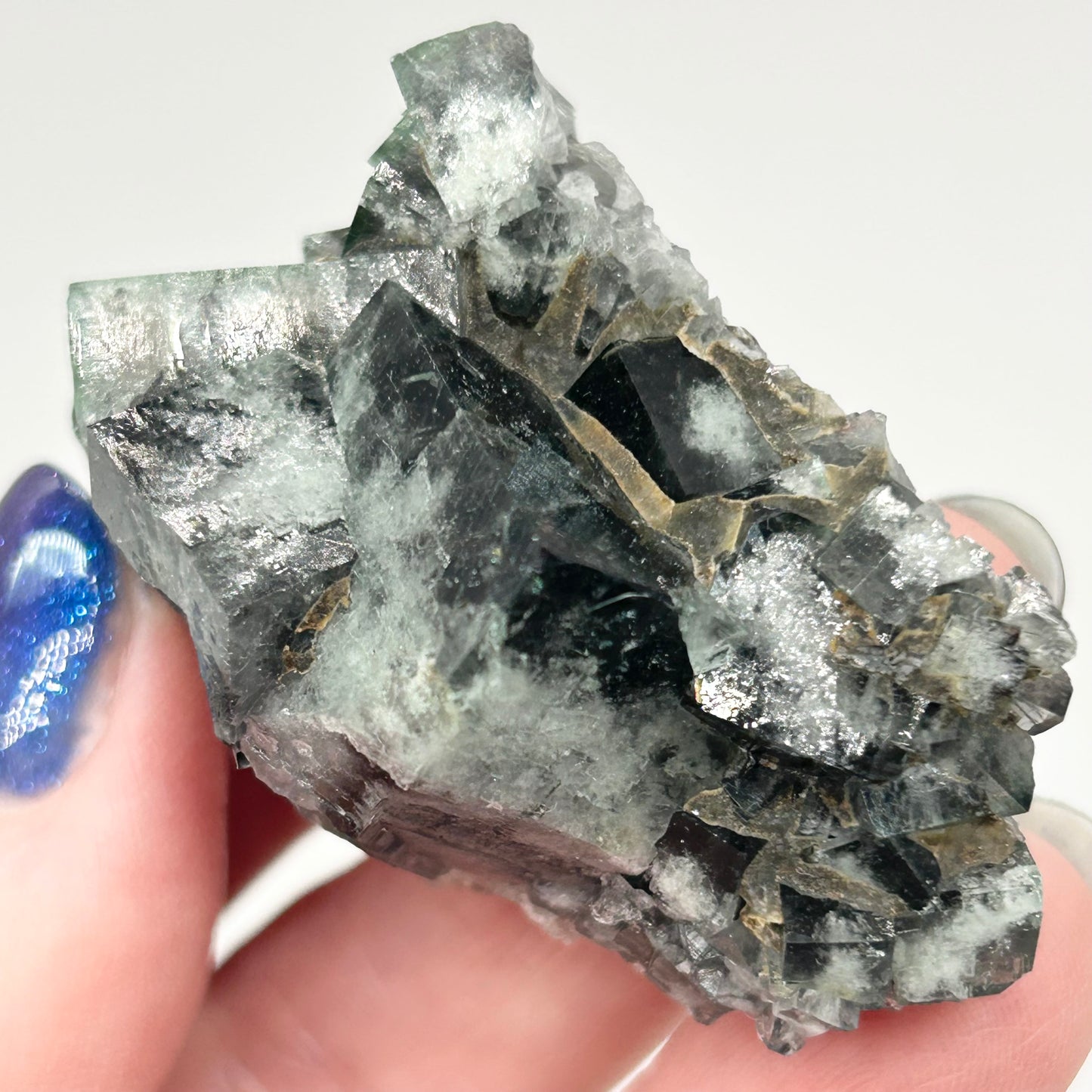 #8 Yum Yum Navy/ Black Fluorite From YumYum Pocket, Sutcliffe Vein, Diana Maria Mine, Weardale, County Durham, U.K.