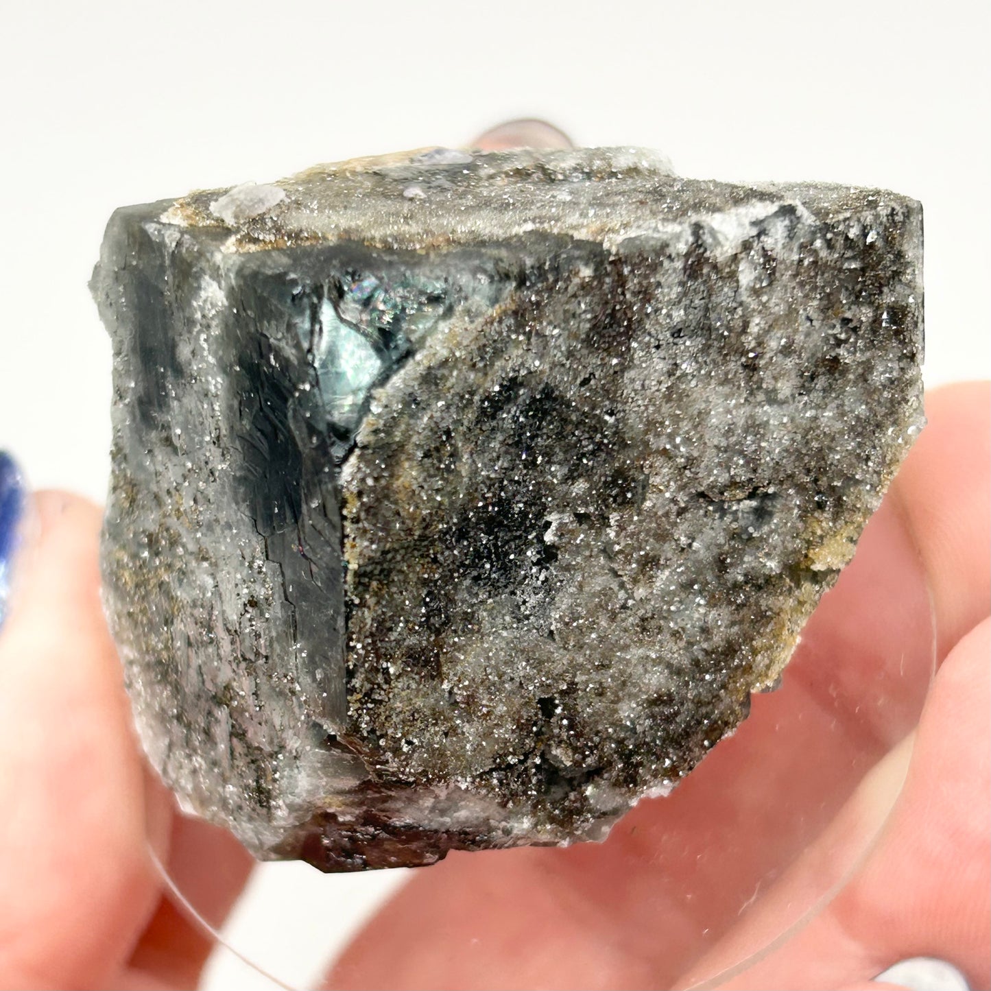 #2 Yum Yum Navy/ Black Fluorite From YumYum Pocket, Sutcliffe Vein, Diana Maria Mine, Weardale, County Durham, U.K.