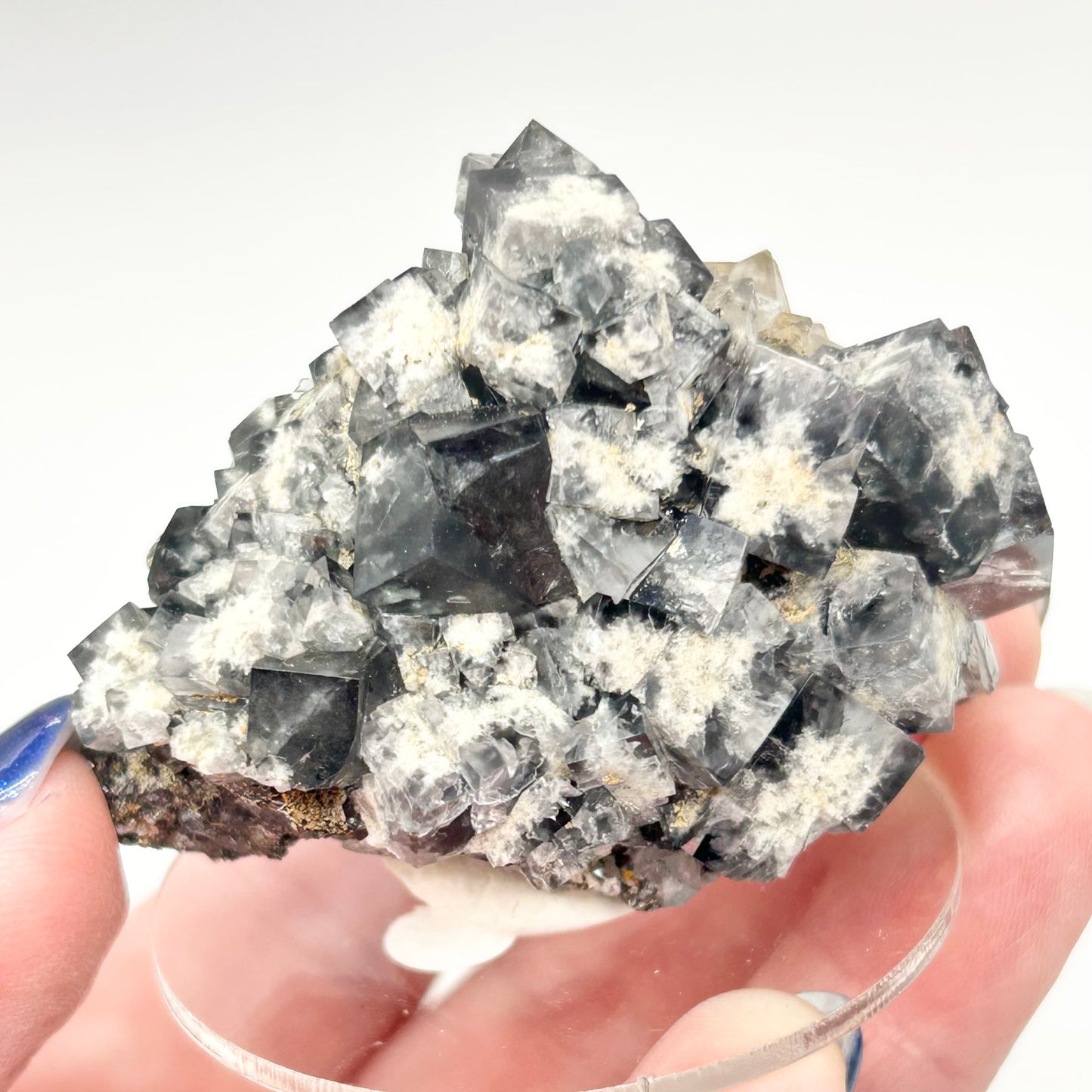 #4 Yum Yum Navy/ Black Fluorite From YumYum Pocket, Sutcliffe Vein, Diana Maria Mine, Weardale, County Durham, U.K.