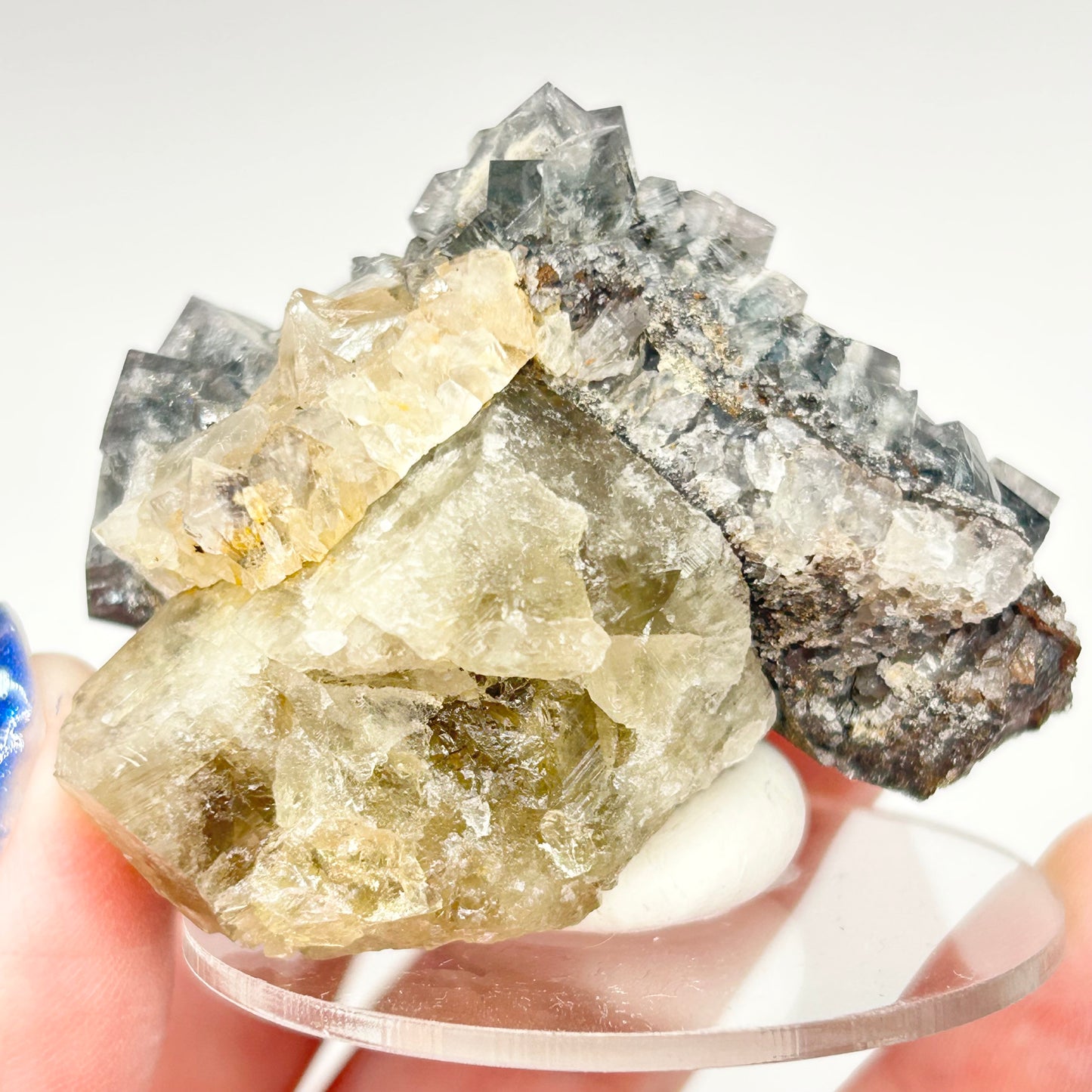 #4 Yum Yum Navy/ Black Fluorite From YumYum Pocket, Sutcliffe Vein, Diana Maria Mine, Weardale, County Durham, U.K.