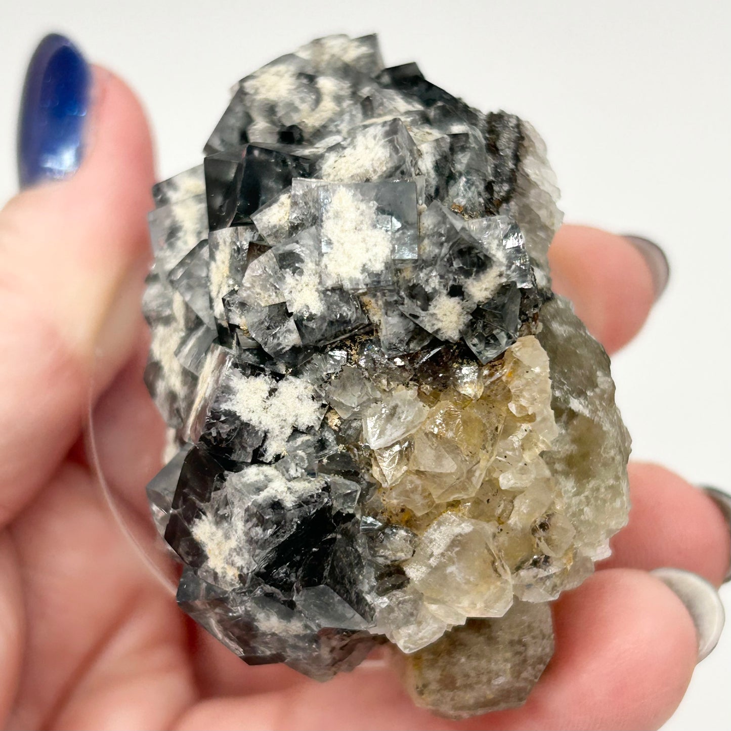 #4 Yum Yum Navy/ Black Fluorite From YumYum Pocket, Sutcliffe Vein, Diana Maria Mine, Weardale, County Durham, U.K.