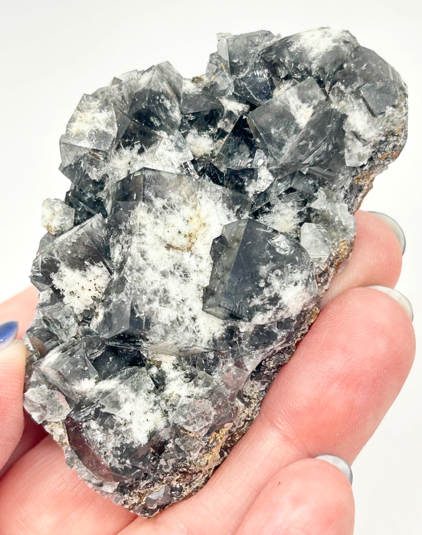 #5 Yum Yum Navy/ Black Fluorite From YumYum Pocket, Sutcliffe Vein, Diana Maria Mine, Weardale, County Durham, U.K.