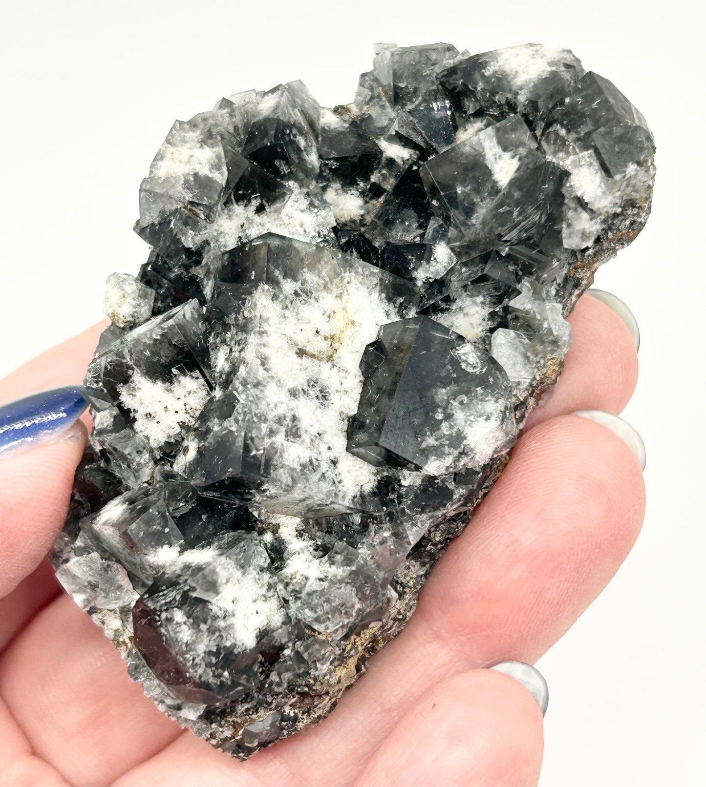 #5 Yum Yum Navy/ Black Fluorite From YumYum Pocket, Sutcliffe Vein, Diana Maria Mine, Weardale, County Durham, U.K.