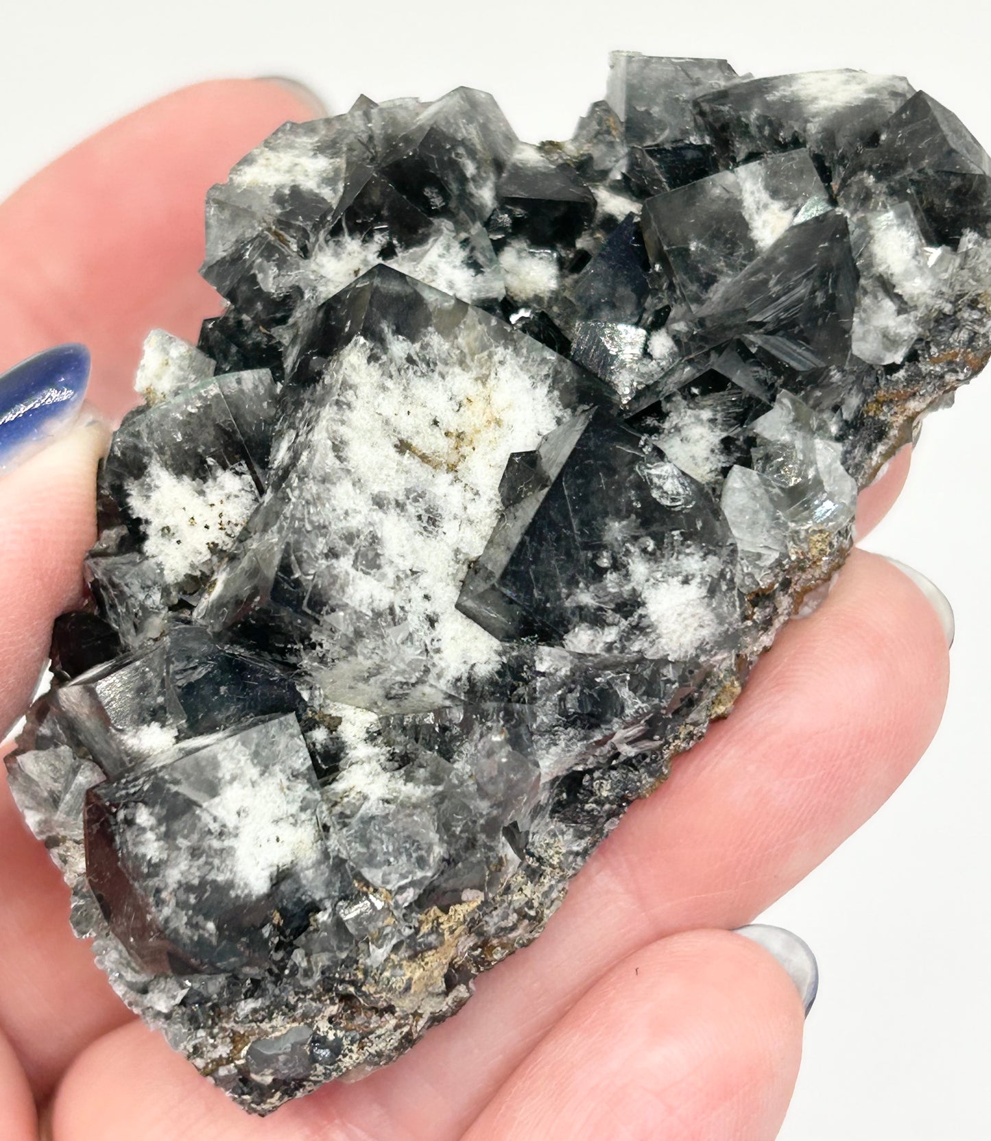 #5 Yum Yum Navy/ Black Fluorite From YumYum Pocket, Sutcliffe Vein, Diana Maria Mine, Weardale, County Durham, U.K.