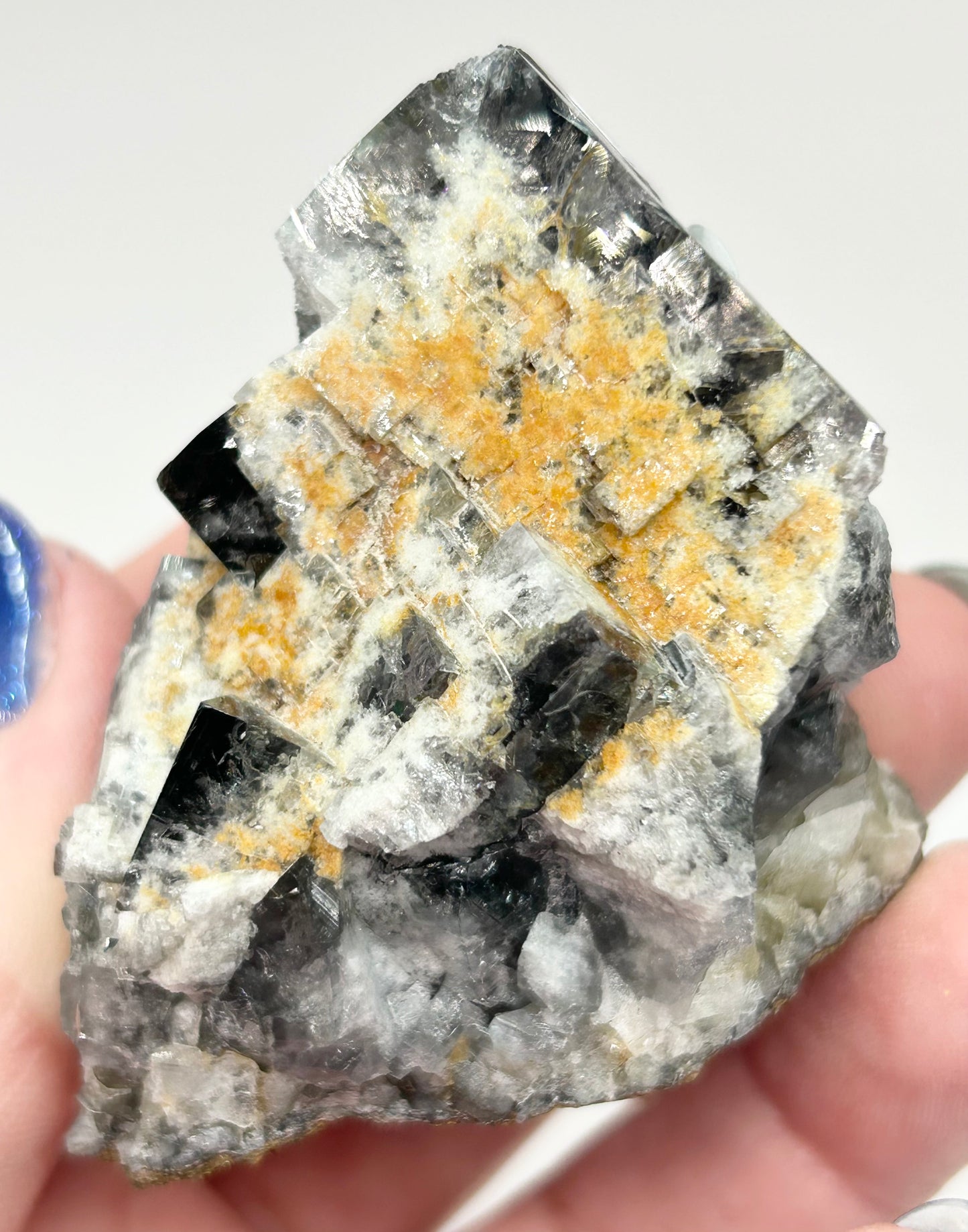 #10 Yum Yum Navy/ Black Fluorite From YumYum Pocket, Sutcliffe Vein, Diana Maria Mine, Weardale, County Durham, U.K