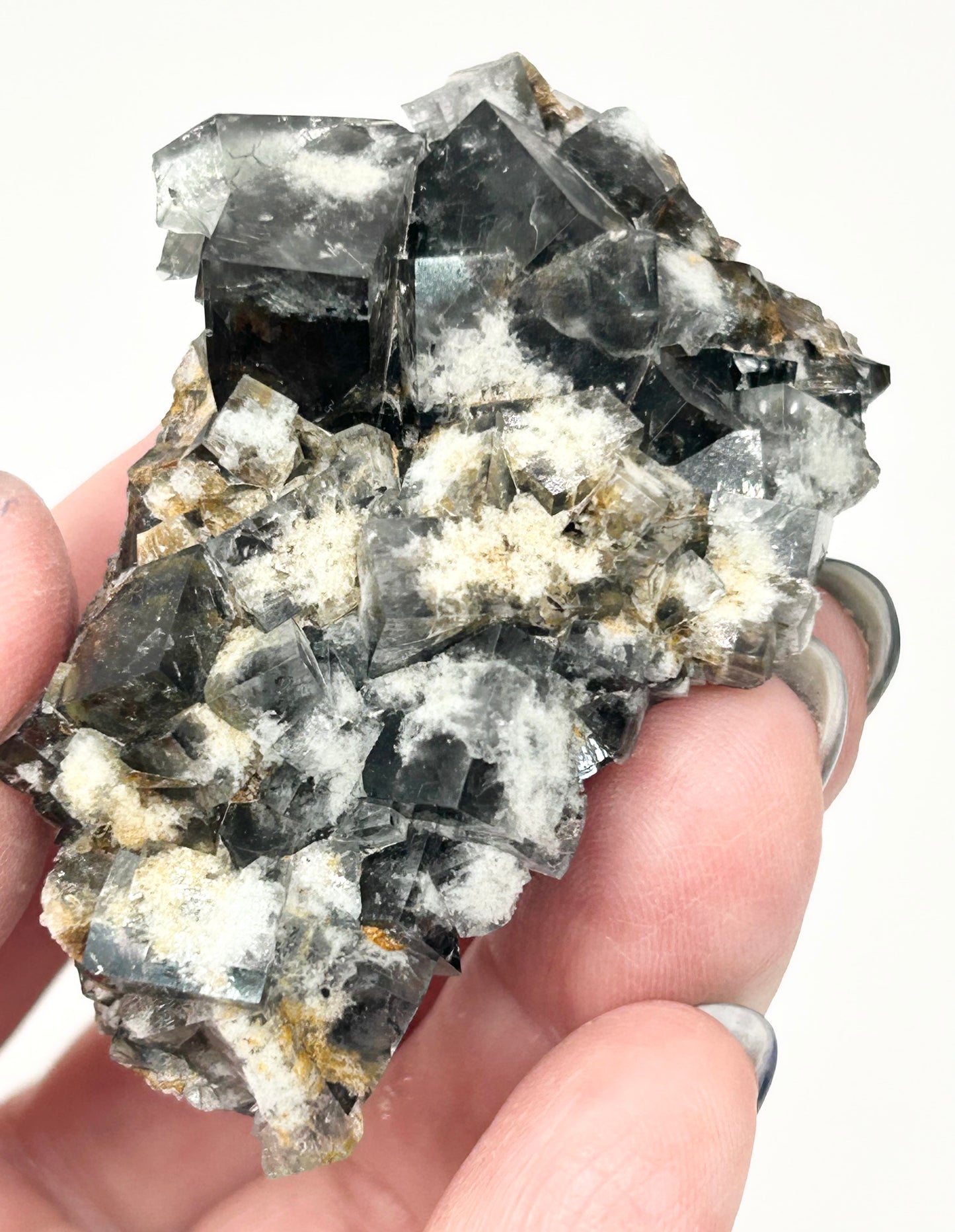 #18 Yum Yum Navy/ Black Fluorite From YumYum Pocket, Sutcliffe Vein, Diana Maria Mine, Weardale, County Durham, U.K