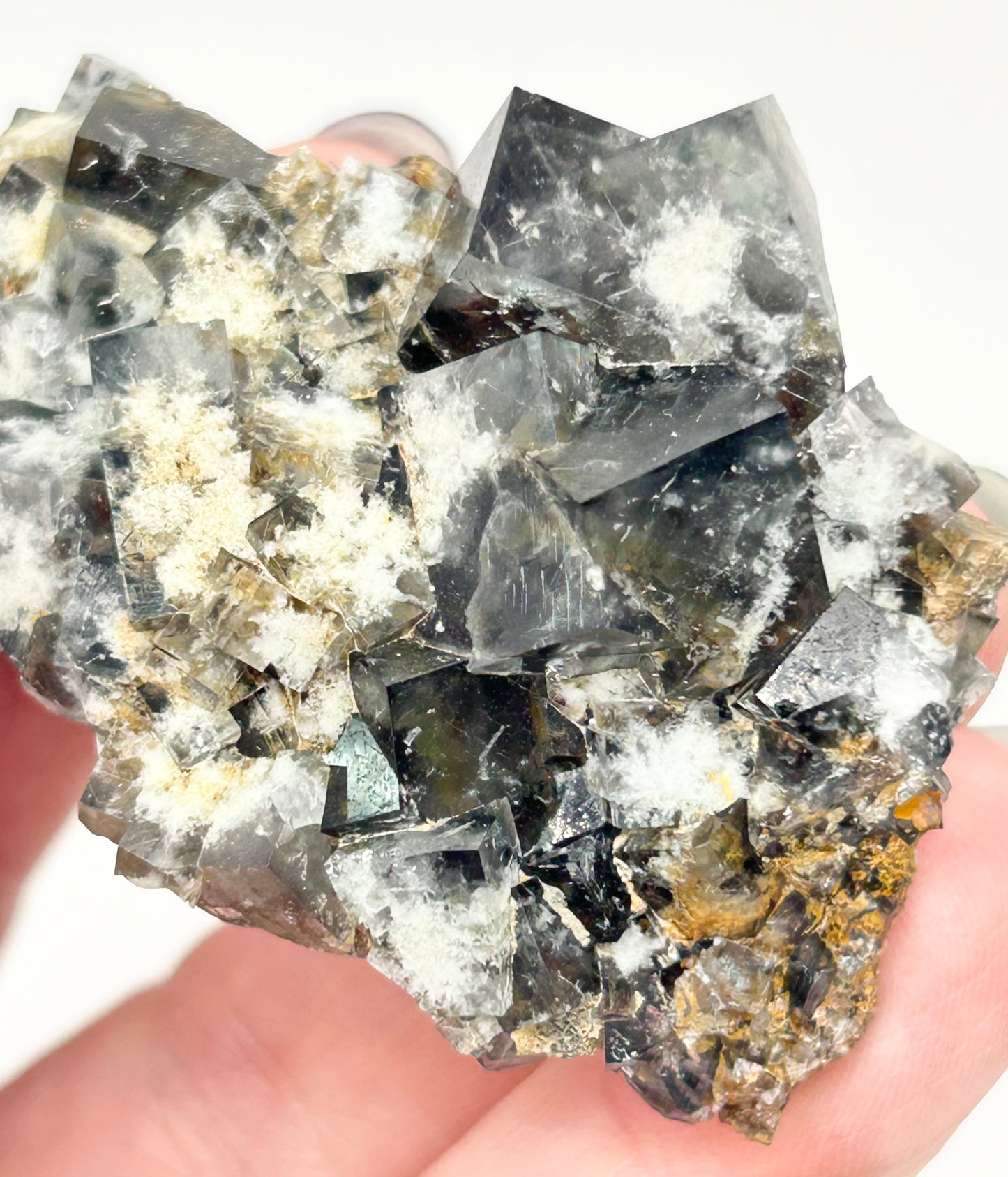 #18 Yum Yum Navy/ Black Fluorite From YumYum Pocket, Sutcliffe Vein, Diana Maria Mine, Weardale, County Durham, U.K