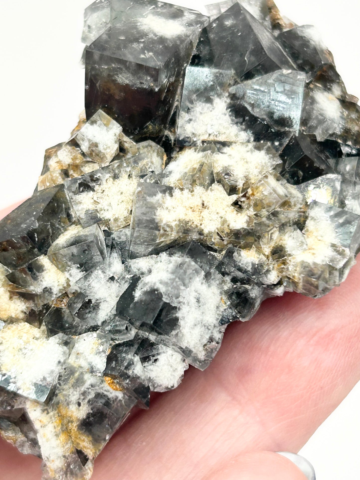 #18 Yum Yum Navy/ Black Fluorite From YumYum Pocket, Sutcliffe Vein, Diana Maria Mine, Weardale, County Durham, U.K