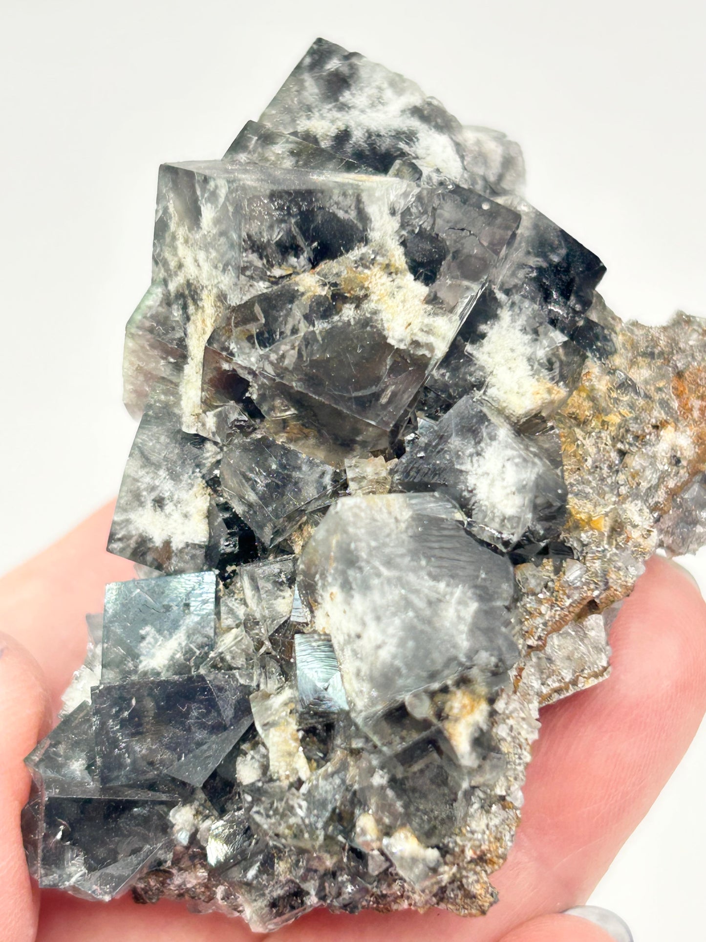 #14 Yum Yum Navy/ Black Fluorite From YumYum Pocket, Sutcliffe Vein, Diana Maria Mine, Weardale, County Durham, U.K.