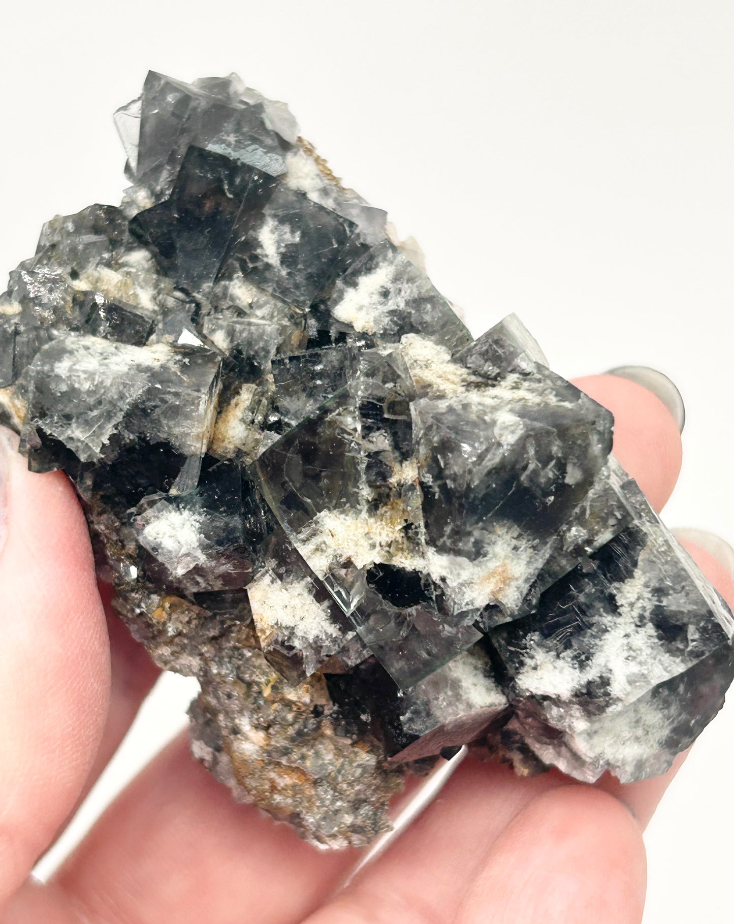 #14 Yum Yum Navy/ Black Fluorite From YumYum Pocket, Sutcliffe Vein, Diana Maria Mine, Weardale, County Durham, U.K.