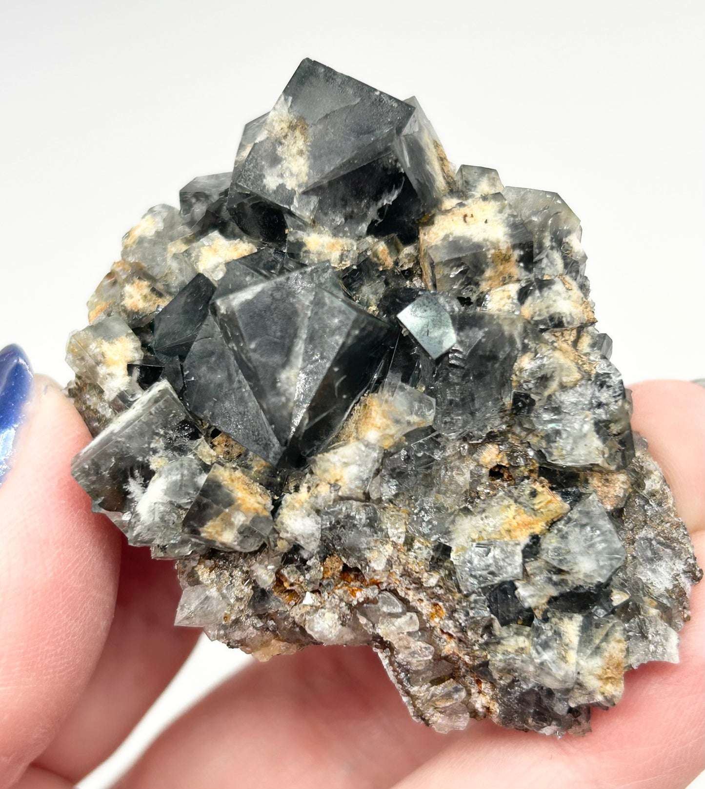 #30 Yum Yum Navy/ Black Fluorite From YumYum Pocket, Sutcliffe Vein, Diana Maria Mine, Weardale, County Durham, U.K.