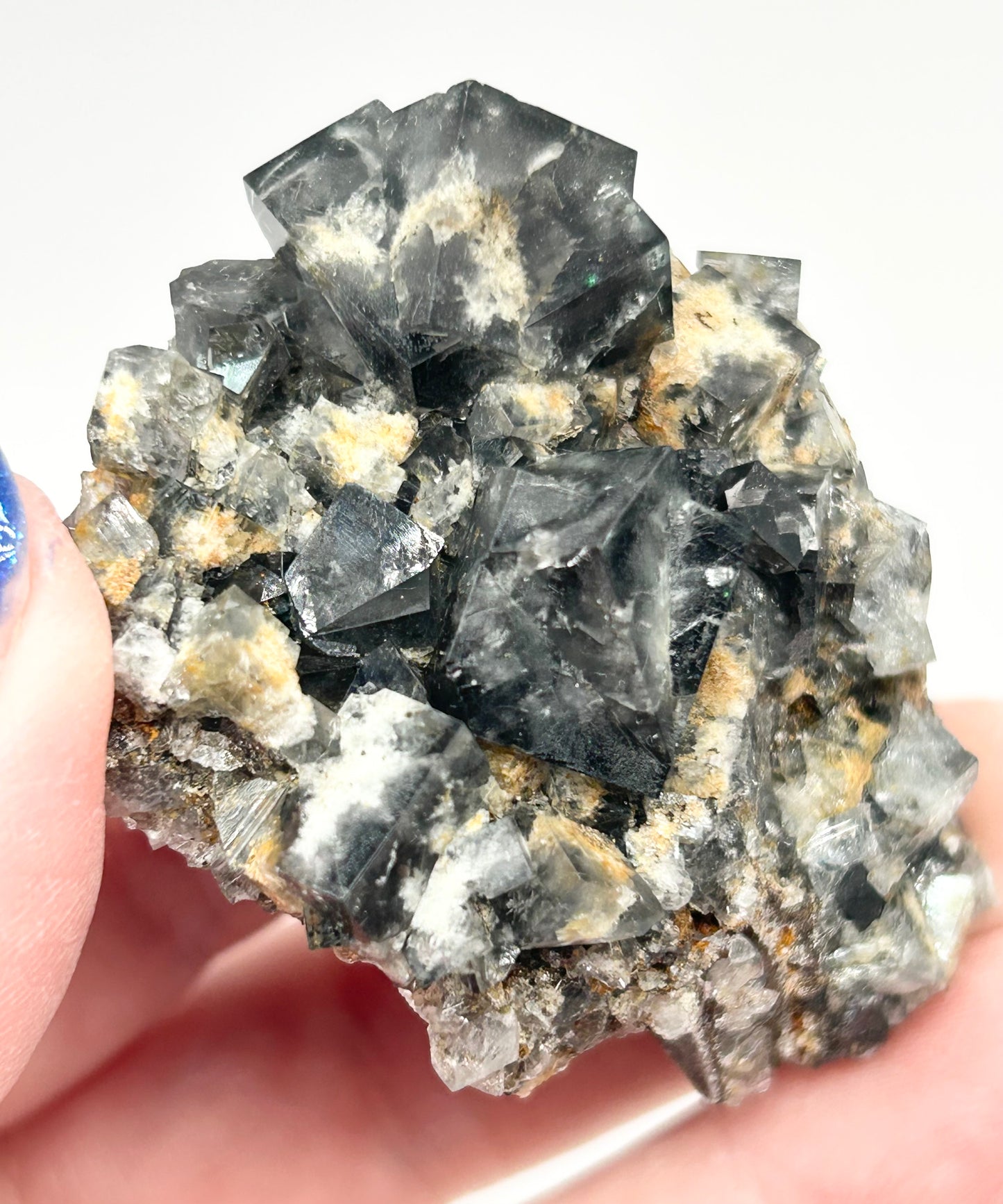 #30 Yum Yum Navy/ Black Fluorite From YumYum Pocket, Sutcliffe Vein, Diana Maria Mine, Weardale, County Durham, U.K.