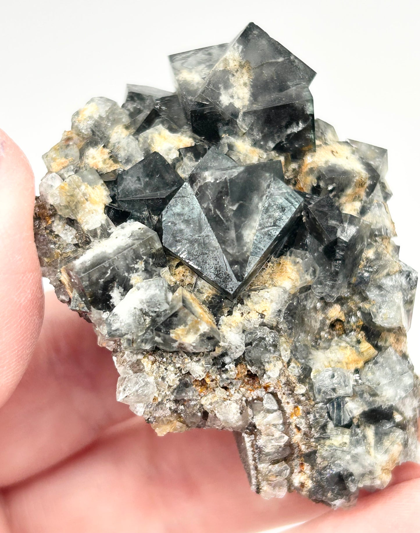 #30 Yum Yum Navy/ Black Fluorite From YumYum Pocket, Sutcliffe Vein, Diana Maria Mine, Weardale, County Durham, U.K.