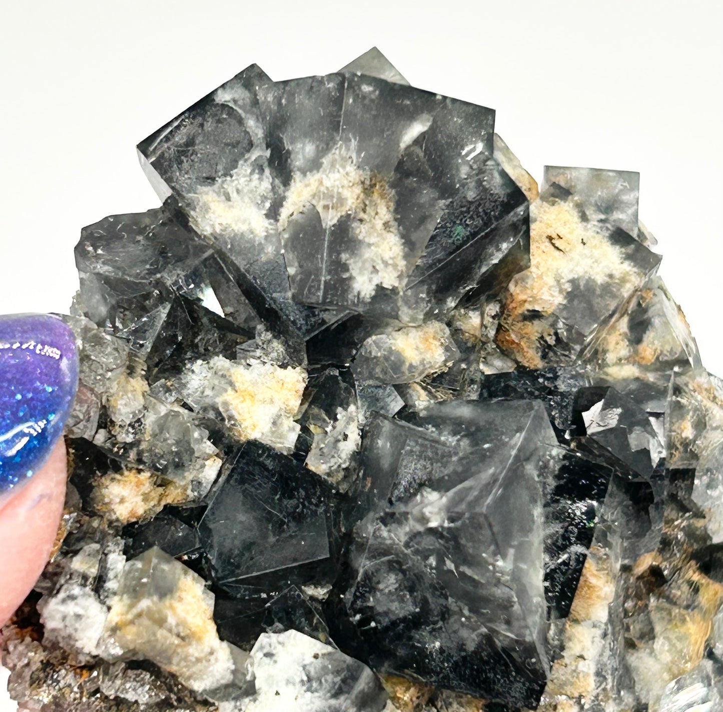 #30 Yum Yum Navy/ Black Fluorite From YumYum Pocket, Sutcliffe Vein, Diana Maria Mine, Weardale, County Durham, U.K.