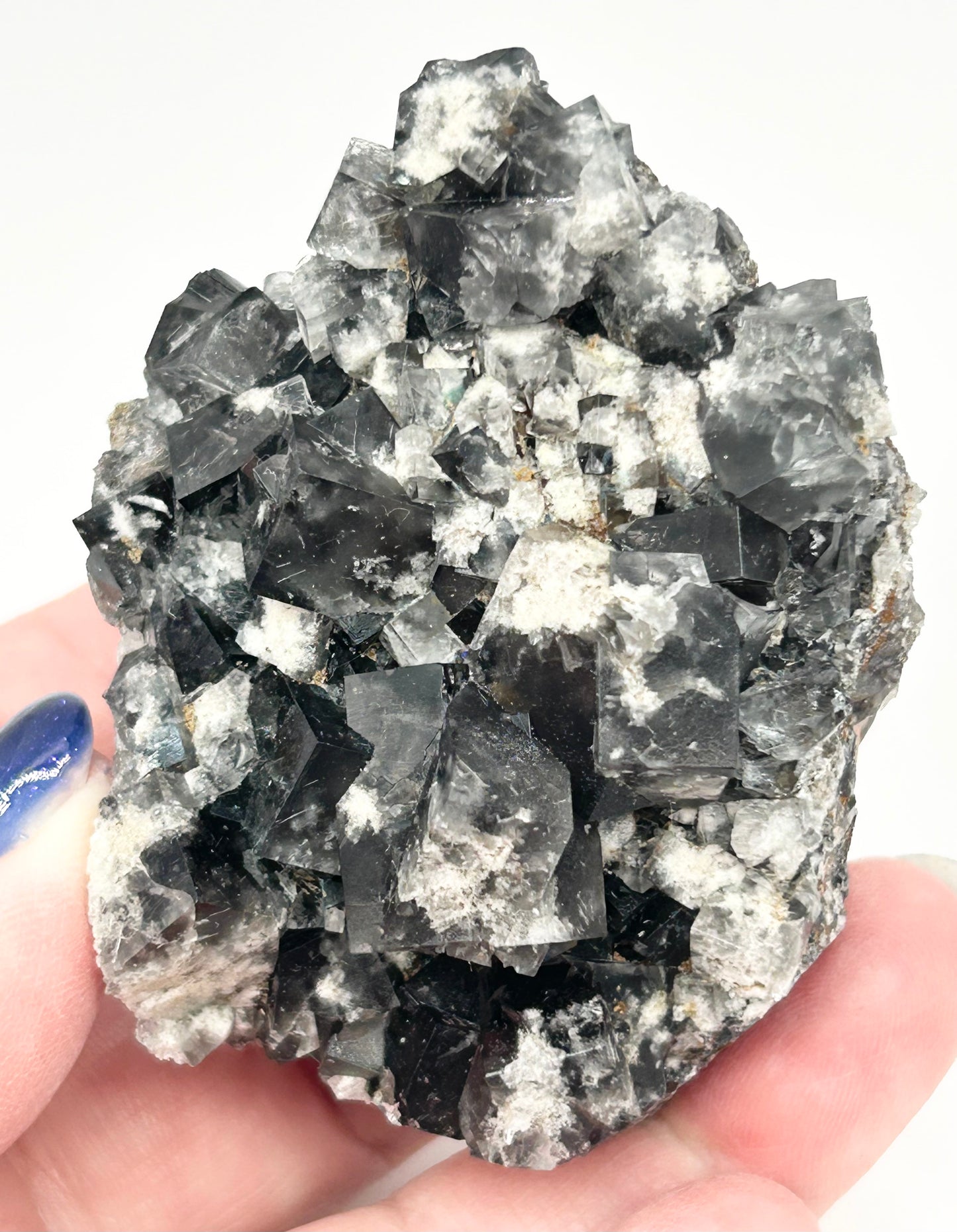 #16 Yum Yum Navy/ Black Fluorite From YumYum Pocket, Sutcliffe Vein, Diana Maria Mine, Weardale, County Durham, U.K.