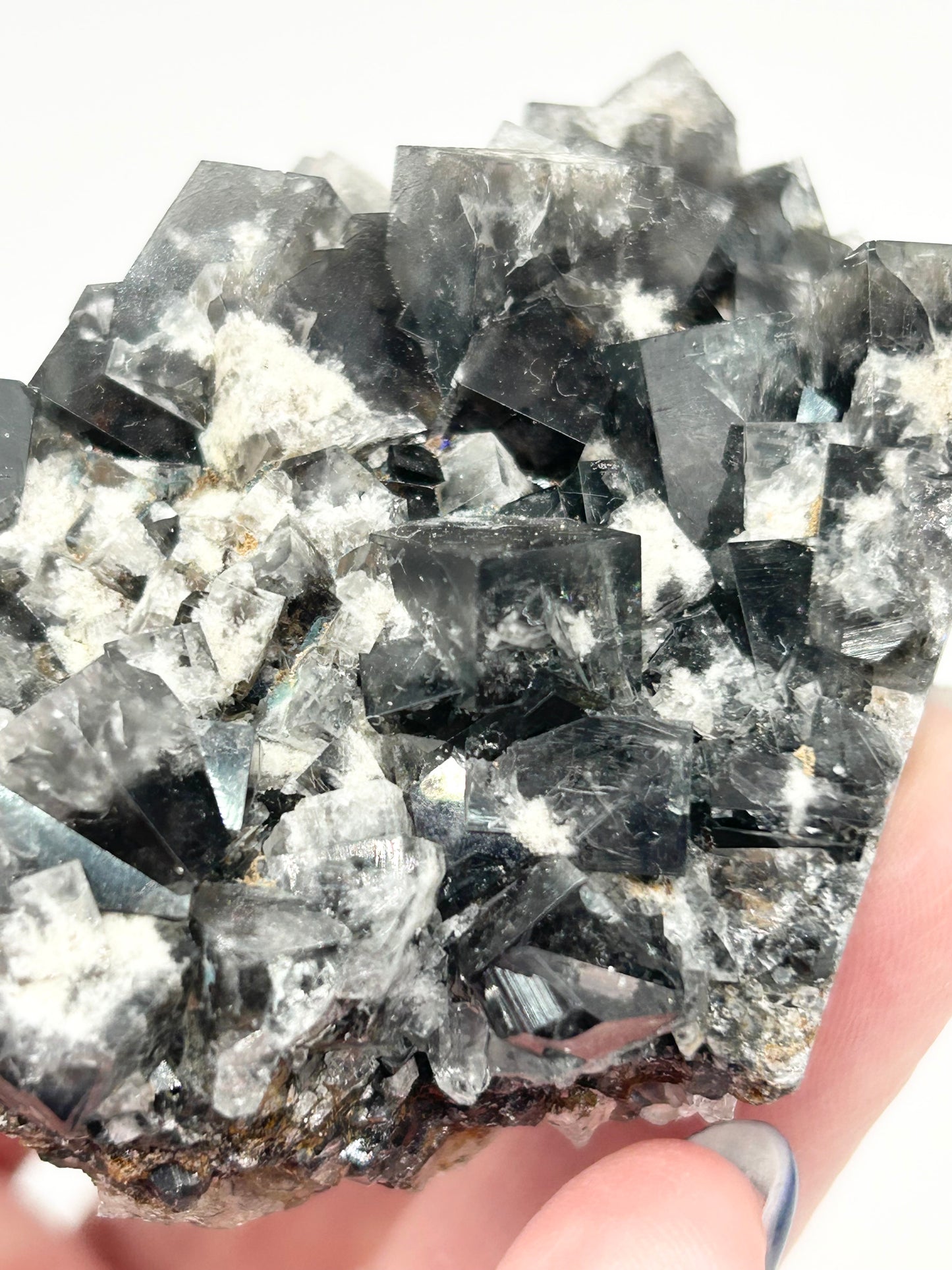 #16 Yum Yum Navy/ Black Fluorite From YumYum Pocket, Sutcliffe Vein, Diana Maria Mine, Weardale, County Durham, U.K.