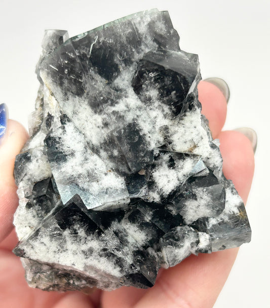 #11 Large Yum Yum Navy/ Black Fluorite From YumYum Pocket, Sutcliffe Vein, Diana Maria Mine, Weardale, County Durham, U.K.