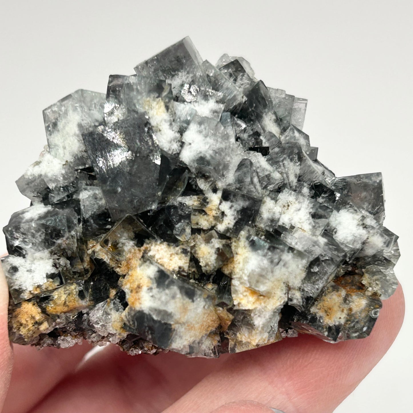 #21 Yum Yum Navy/ Black Fluorite From YumYum Pocket, Sutcliffe Vein, Diana Maria Mine, Weardale, County Durham, U.K.