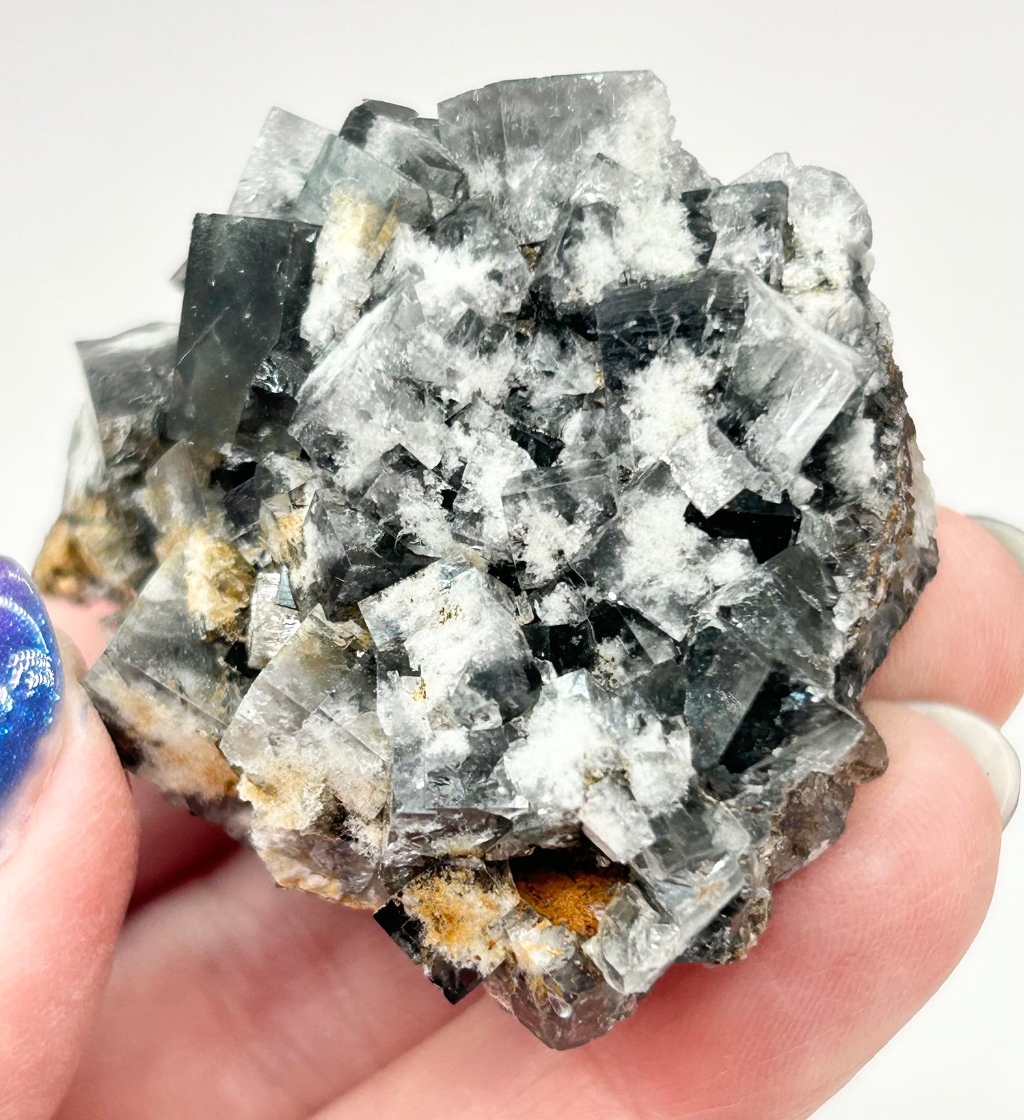 #21 Yum Yum Navy/ Black Fluorite From YumYum Pocket, Sutcliffe Vein, Diana Maria Mine, Weardale, County Durham, U.K.