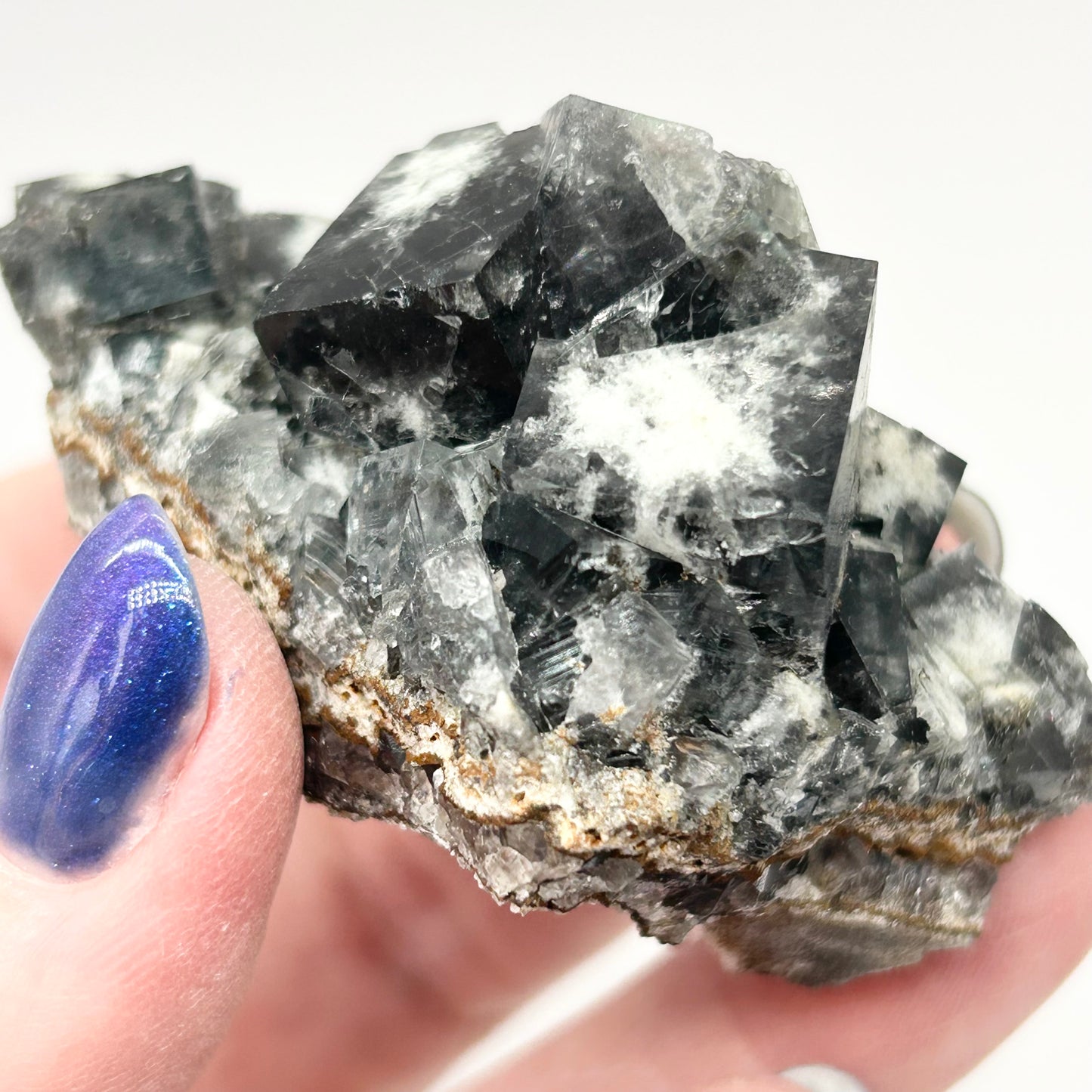 #20 Yum Yum Navy/ Black Fluorite From YumYum Pocket, Sutcliffe Vein, Diana Maria Mine, Weardale, County Durham, U.K.