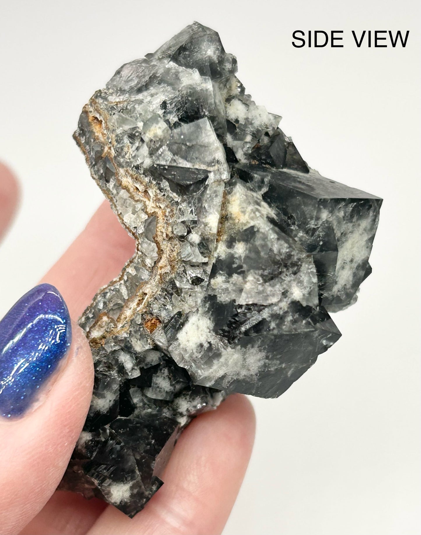 #20 Yum Yum Navy/ Black Fluorite From YumYum Pocket, Sutcliffe Vein, Diana Maria Mine, Weardale, County Durham, U.K.