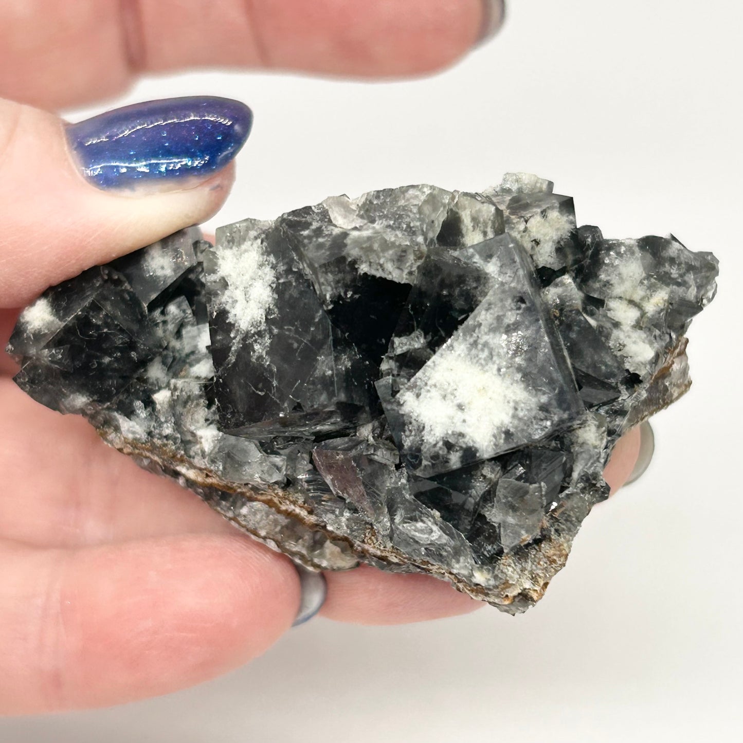 #20 Yum Yum Navy/ Black Fluorite From YumYum Pocket, Sutcliffe Vein, Diana Maria Mine, Weardale, County Durham, U.K.