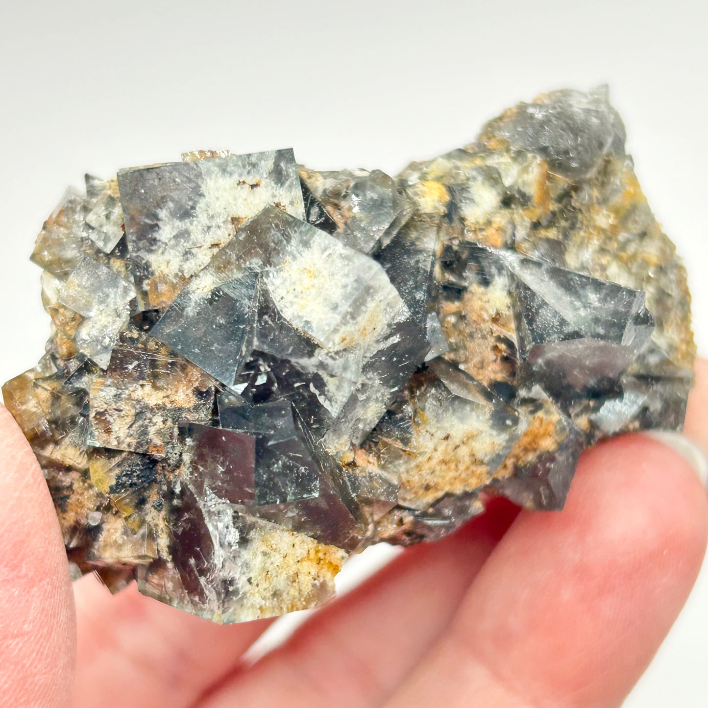 #22 Yum Yum Navy/ Black Fluorite From YumYum Pocket, Sutcliffe Vein, Diana Maria Mine, Weardale, County Durham, U.K.