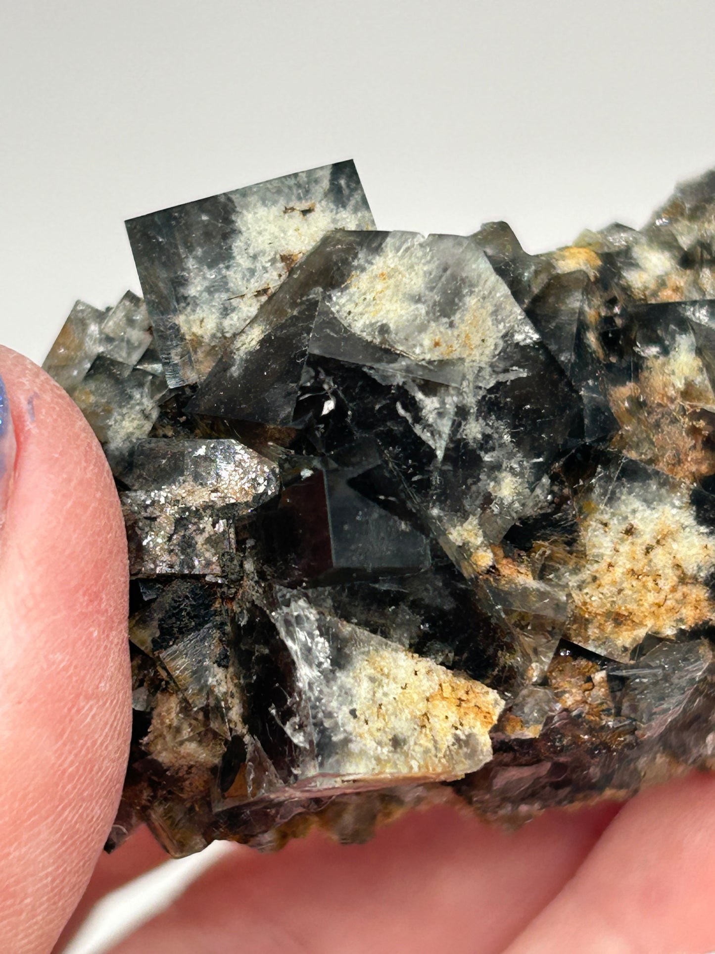 #22 Yum Yum Navy/ Black Fluorite From YumYum Pocket, Sutcliffe Vein, Diana Maria Mine, Weardale, County Durham, U.K.