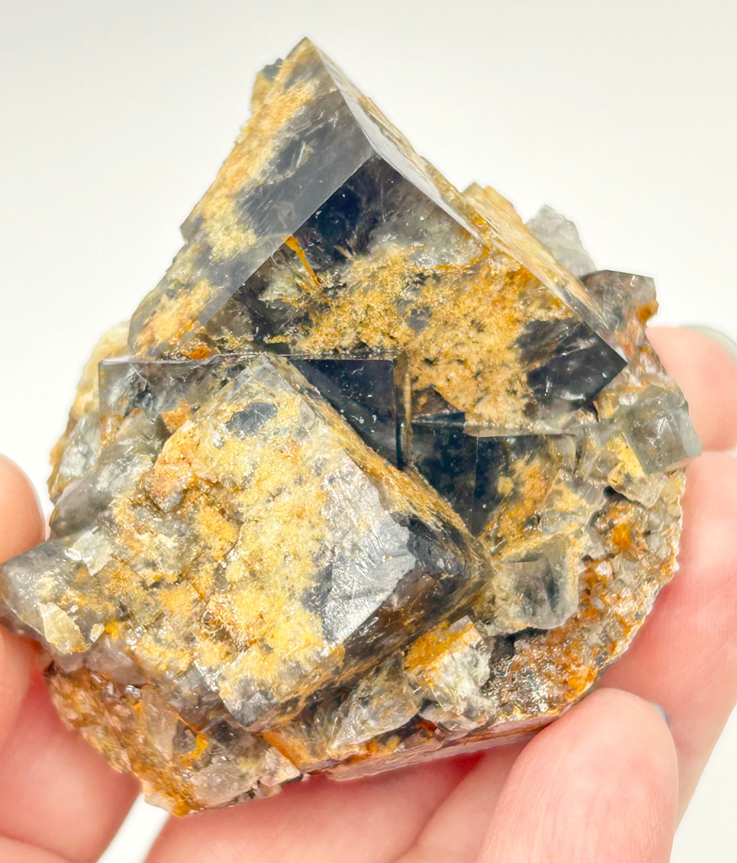 #23 Yum Yum Navy/ Black Fluorite From YumYum Pocket, Sutcliffe Vein, Diana Maria Mine, Weardale, County Durham, U.K.