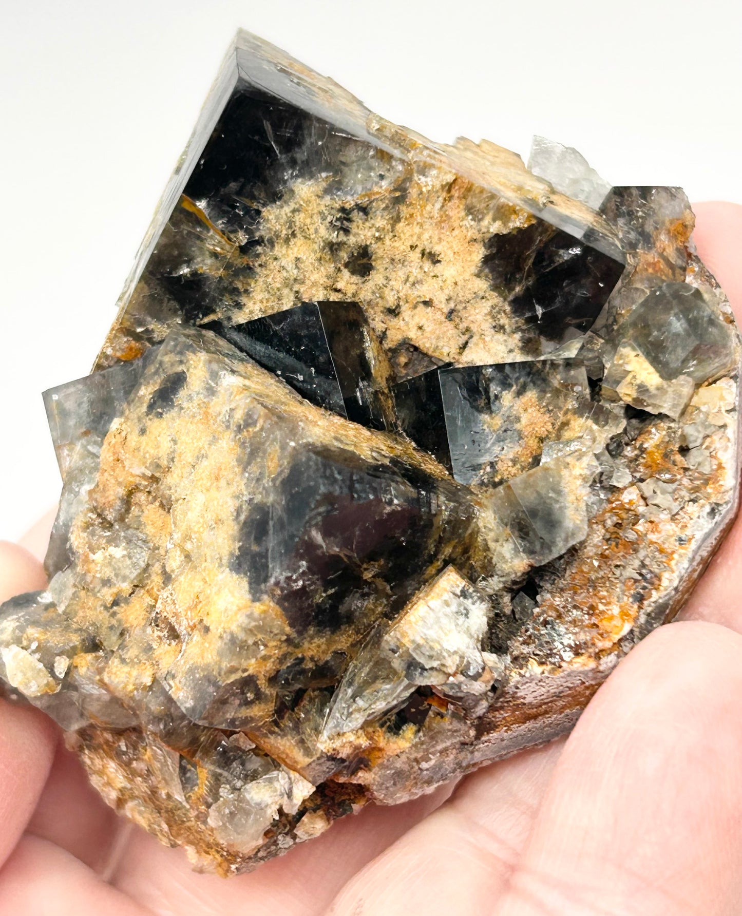 #23 Yum Yum Navy/ Black Fluorite From YumYum Pocket, Sutcliffe Vein, Diana Maria Mine, Weardale, County Durham, U.K.