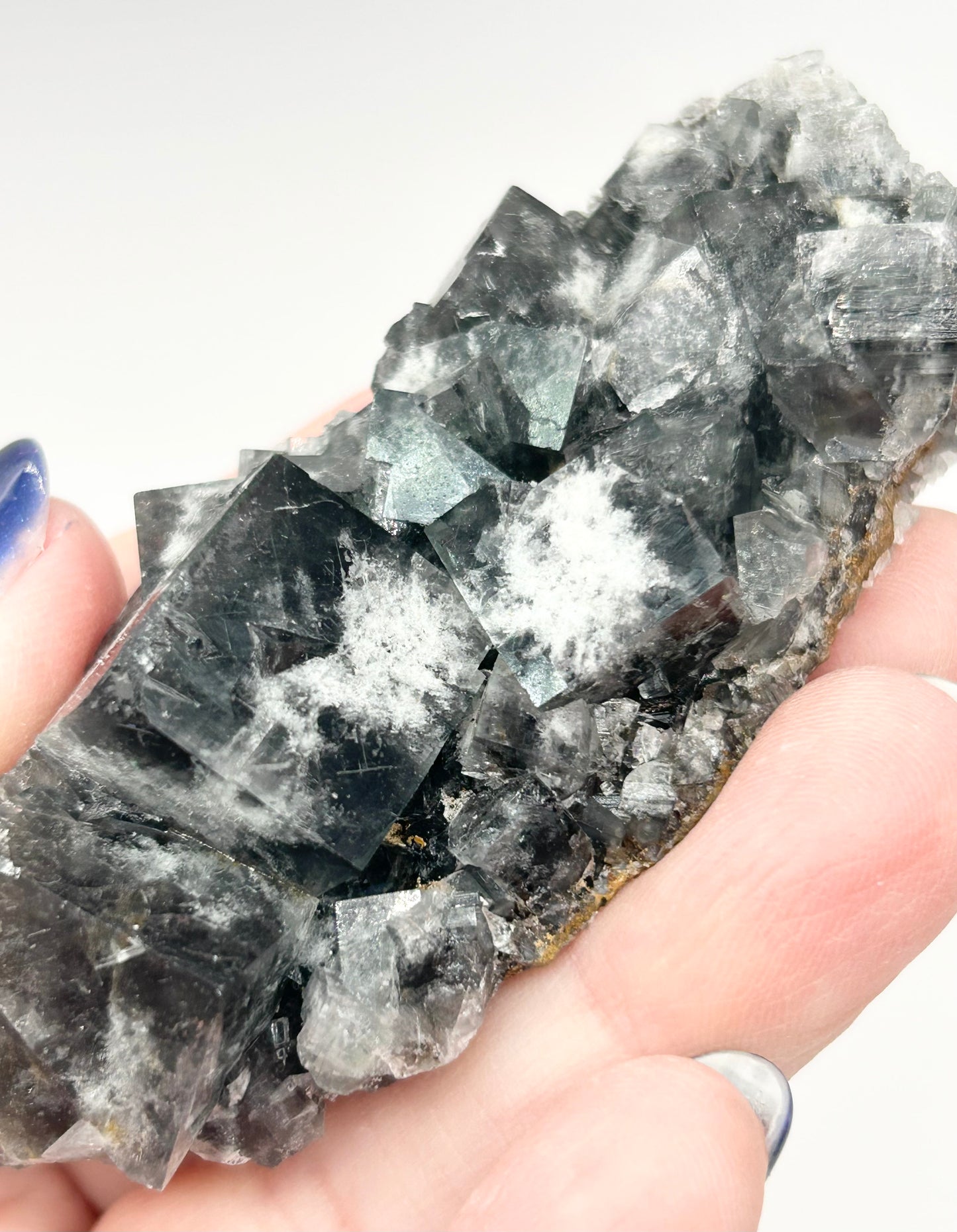 #25 Yum Yum Navy/ Black Fluorite From YumYum Pocket, Sutcliffe Vein, Diana Maria Mine, Weardale, County Durham, U.K.