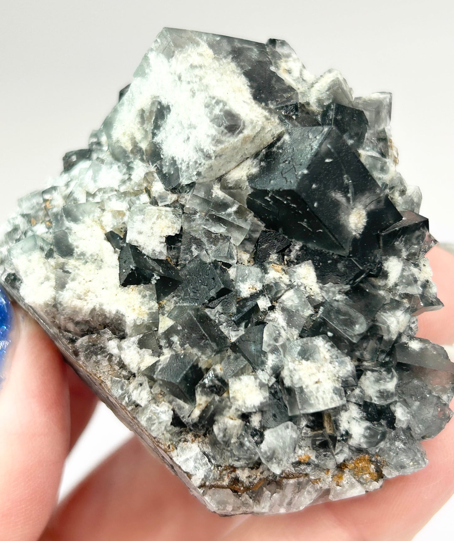 #24 Yum Yum Navy/ Black Fluorite From YumYum Pocket, Sutcliffe Vein, Diana Maria Mine, Weardale, County Durham, U.K.