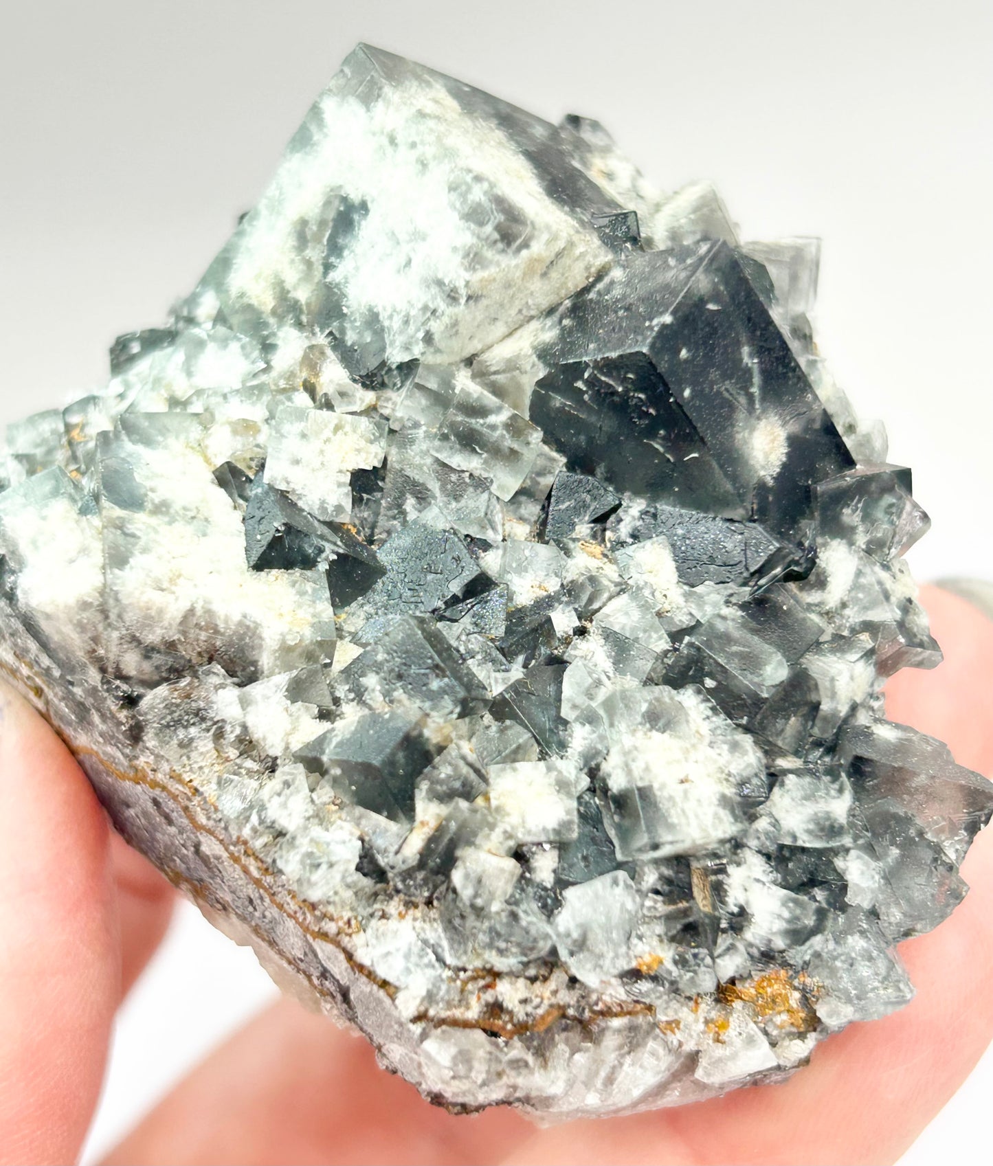 #24 Yum Yum Navy/ Black Fluorite From YumYum Pocket, Sutcliffe Vein, Diana Maria Mine, Weardale, County Durham, U.K.