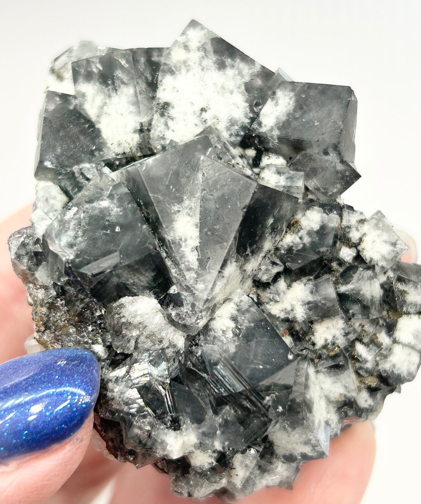 #32 Yum Yum Navy/ Black Fluorite From YumYum Pocket, Sutcliffe Vein, Diana Maria Mine, Weardale, County Durham, U.K.