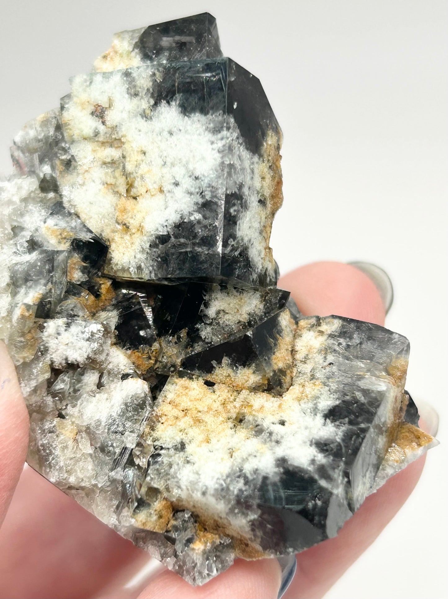 #34 Yum Yum Navy/ Black Fluorite From YumYum Pocket, Sutcliffe Vein, Diana Maria Mine, Weardale, County Durham, U.K.