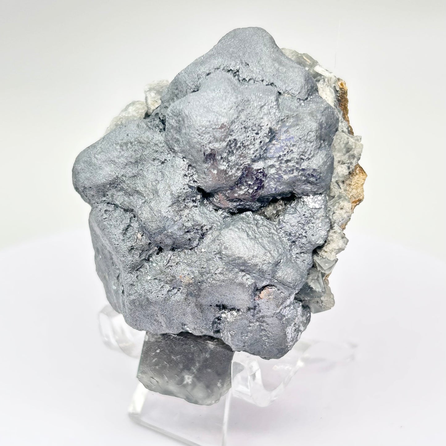 #39 Yum Yum Navy/ Black Fluorite With Galena From YumYum Pocket, Sutcliffe Vein, Diana Maria Mine, Weardale, County Durham, U.K.