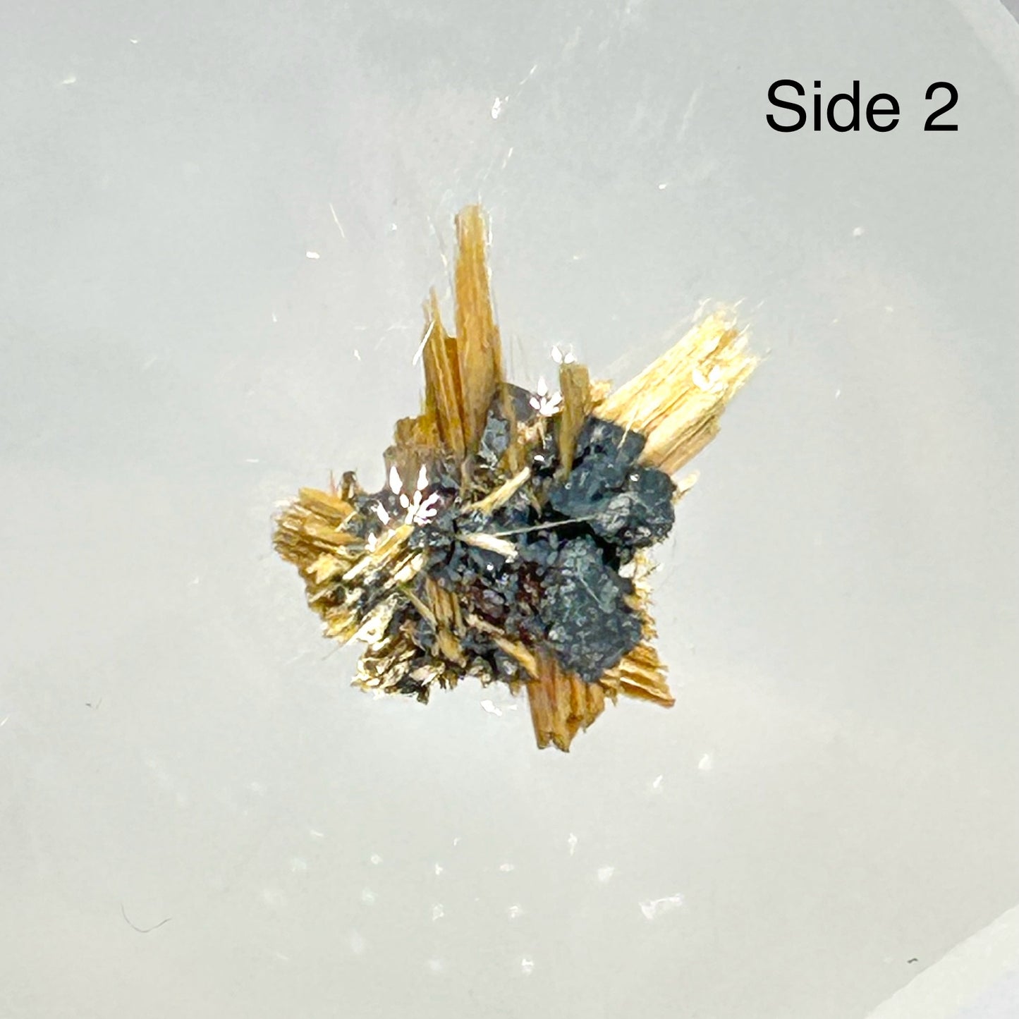 #1 Golden Rutile With Hematite In Display Case From Novo Horizonte, Bahia, Brazil 🇧🇷