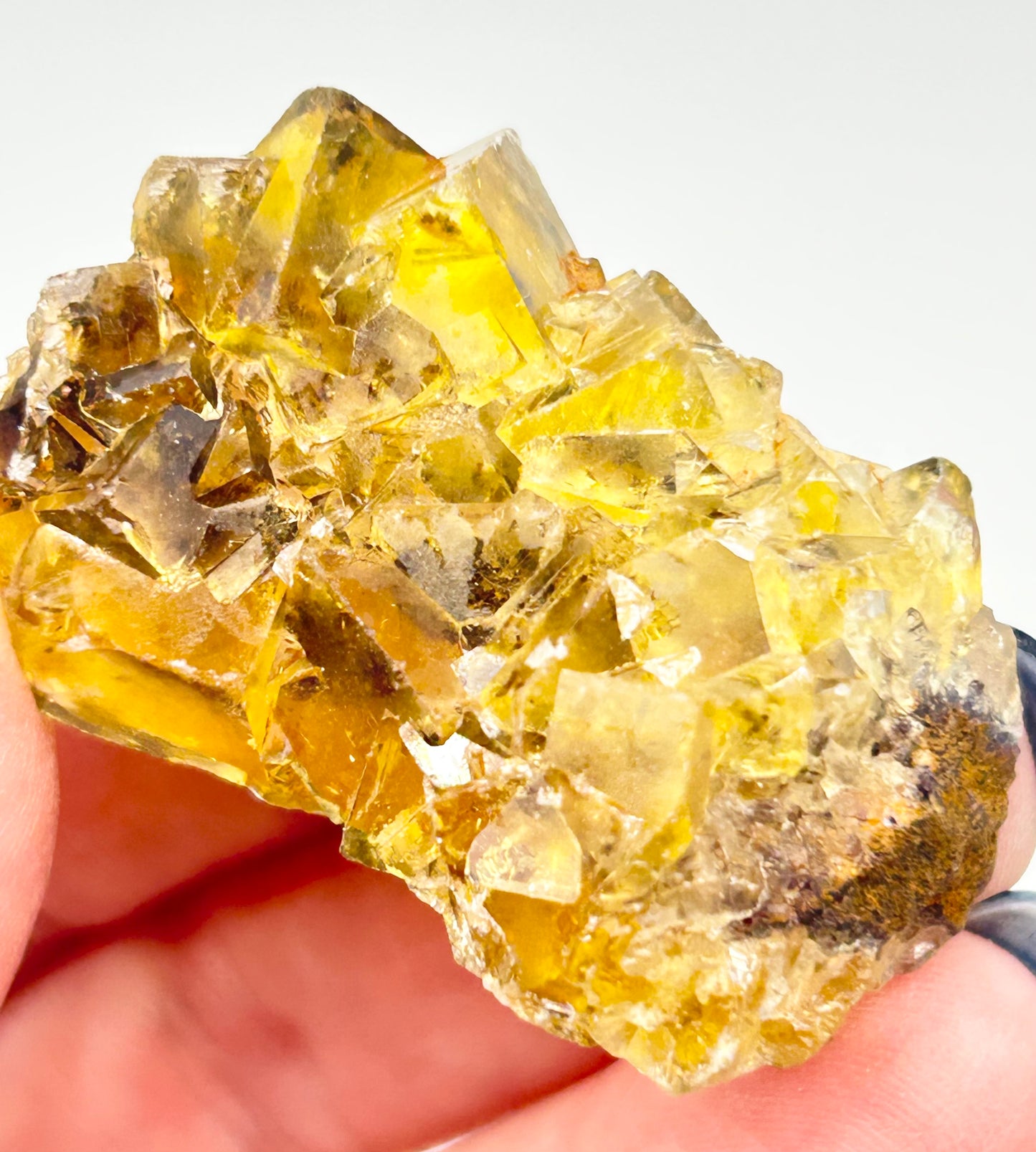 #4 Honey 🍯 Pocket Yellow Fluorite From Okorusu, Namibia 🇳🇦