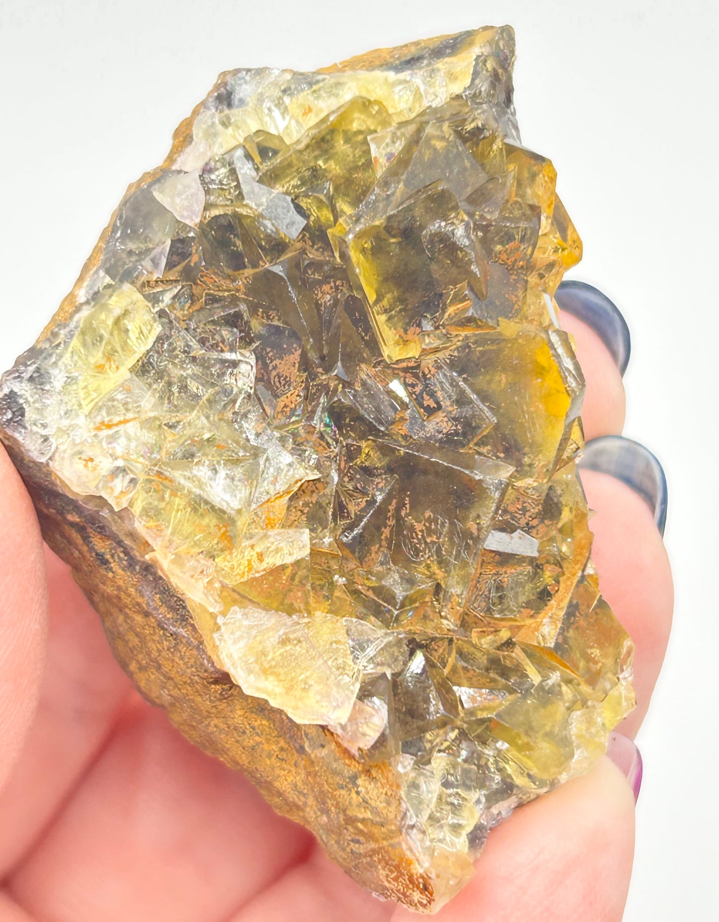 #8 Honey 🍯 Pocket Yellow Fluorite From Okorusu, Namibia 🇳🇦