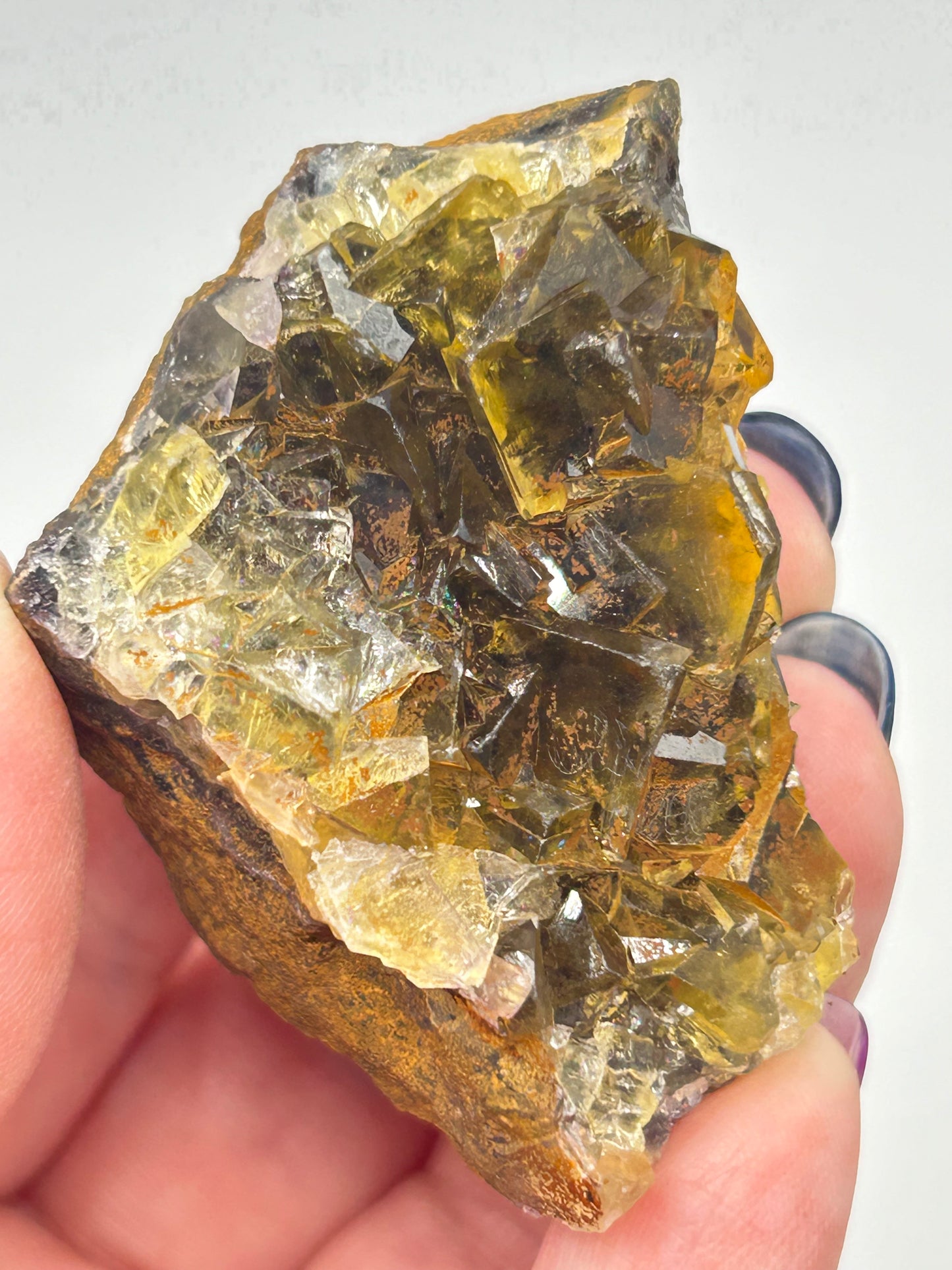 #8 Honey 🍯 Pocket Yellow Fluorite From Okorusu, Namibia 🇳🇦