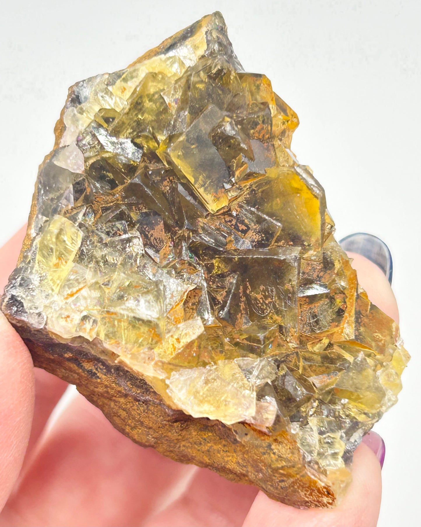 #8 Honey 🍯 Pocket Yellow Fluorite From Okorusu, Namibia 🇳🇦