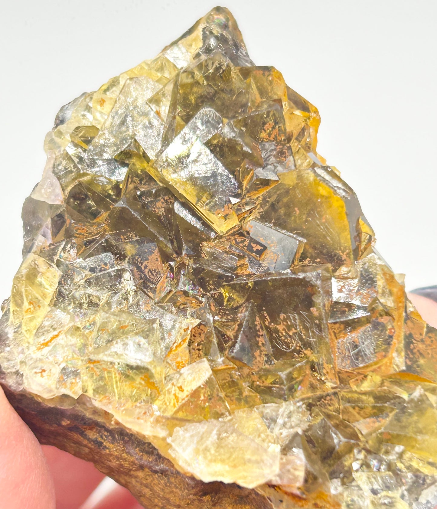 #8 Honey 🍯 Pocket Yellow Fluorite From Okorusu, Namibia 🇳🇦