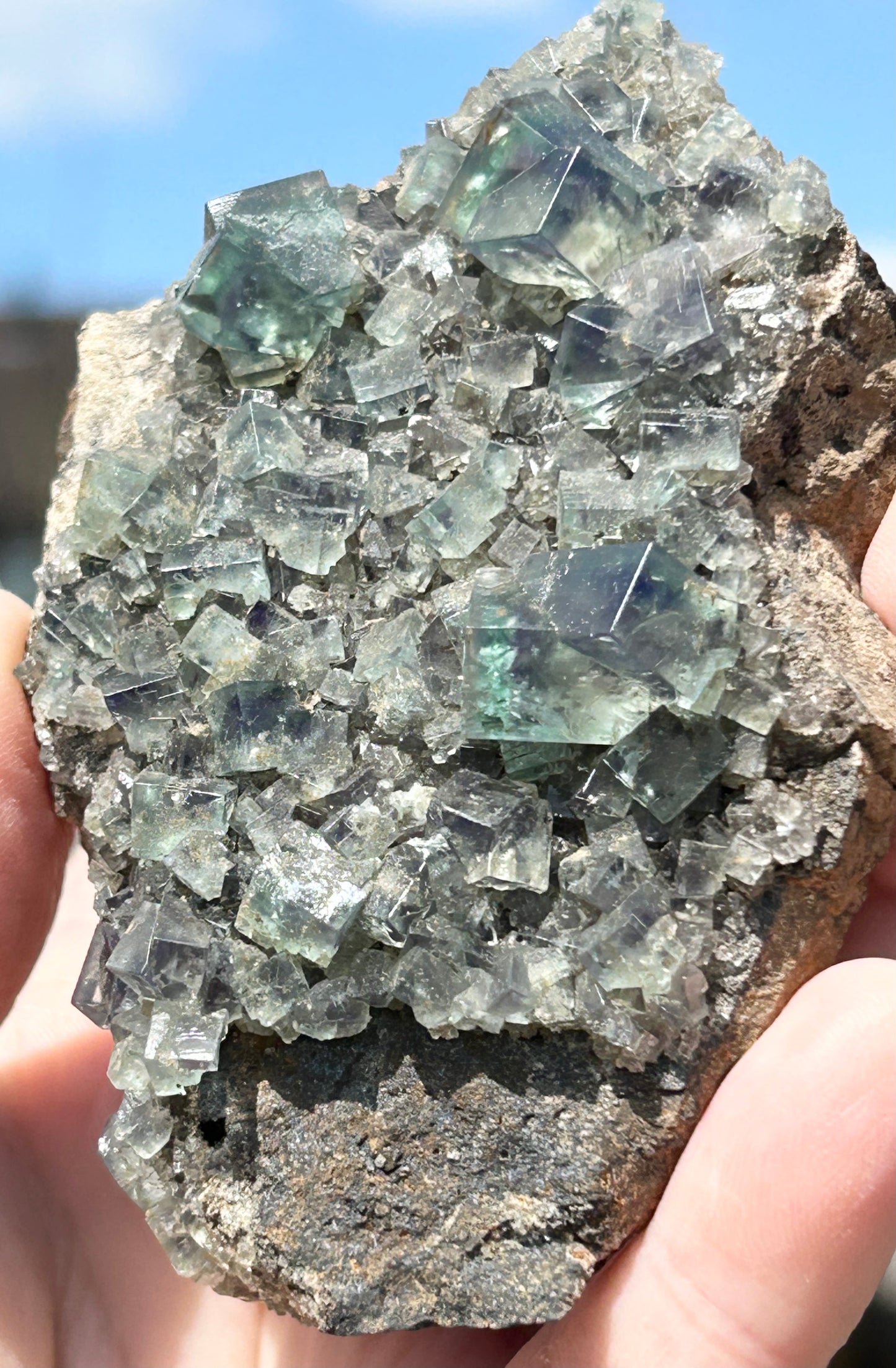 Green Colour Change Fluorite From Eastgate Quarry, Eastgate, Stanhope, U.K. 🇬🇧 Mined in 2010 - Exhausted Mine