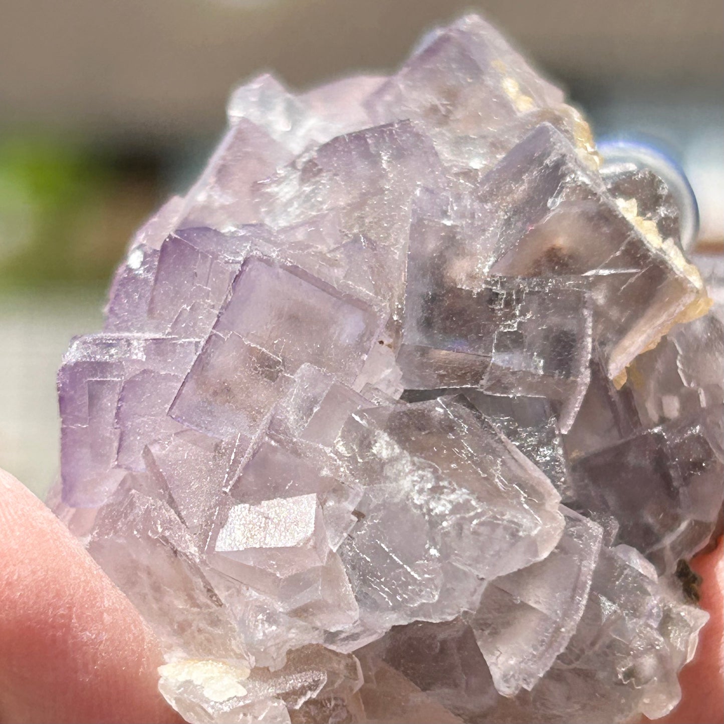 #5 Small Blue & Purple Phantom Fluorite With Calcite Sugar From Ghaw Mine, Lorali, Buluchistan, Pakistan 🇵🇰