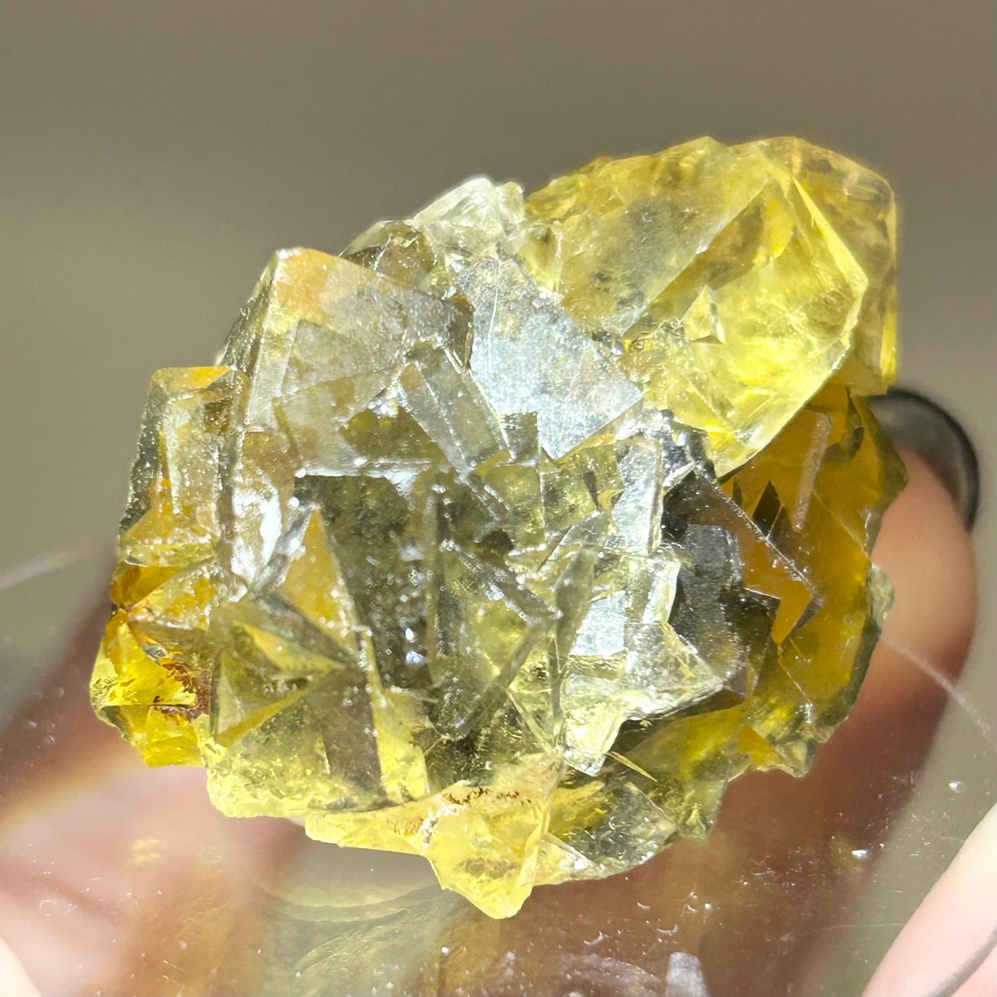 #6 Honey 🍯 Pocket Yellow Fluorite From Okorusu, Namibia 🇳🇦