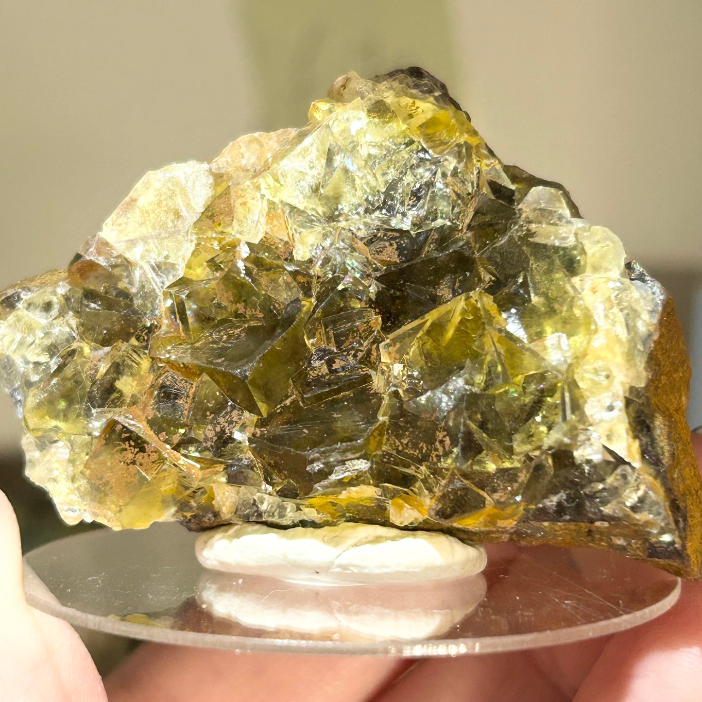 #8 Honey 🍯 Pocket Yellow Fluorite From Okorusu, Namibia 🇳🇦